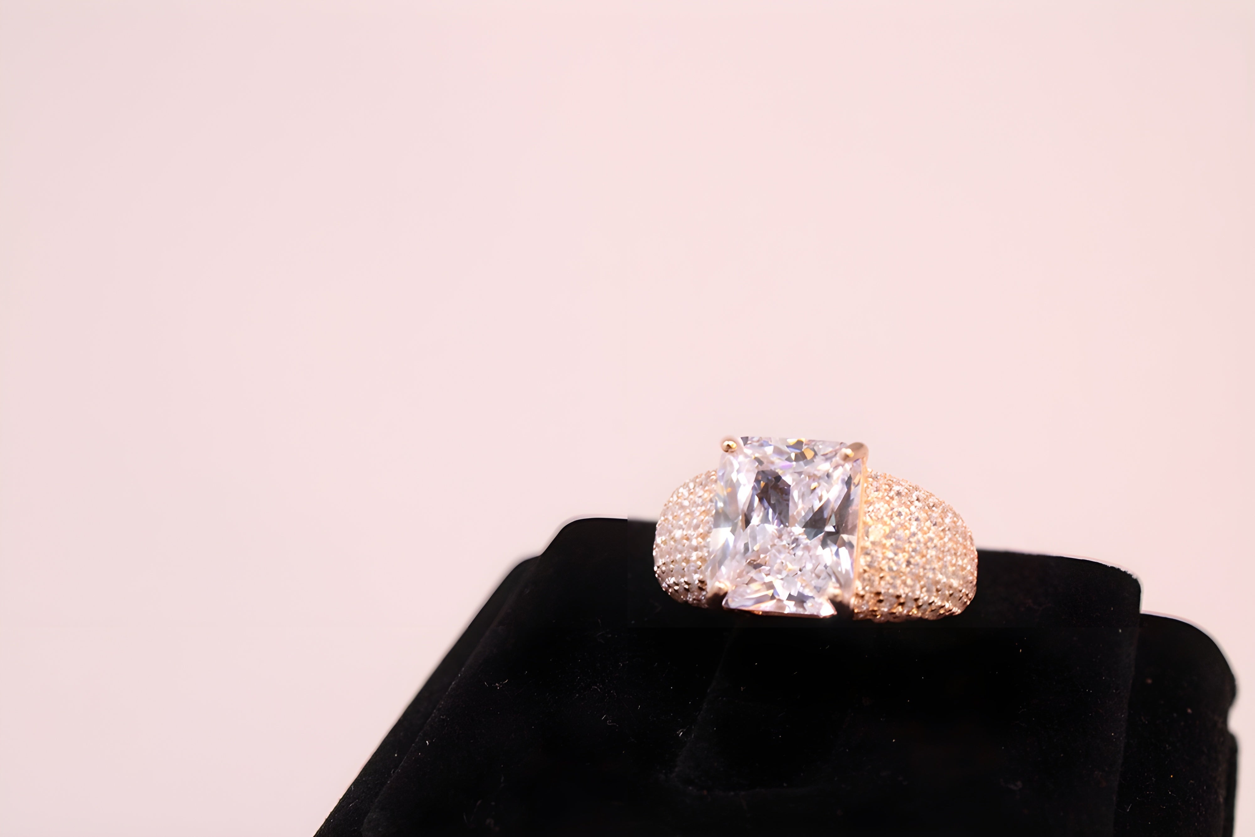 Radiant Aurum Prism VeeLux Premium Crystal Ring
