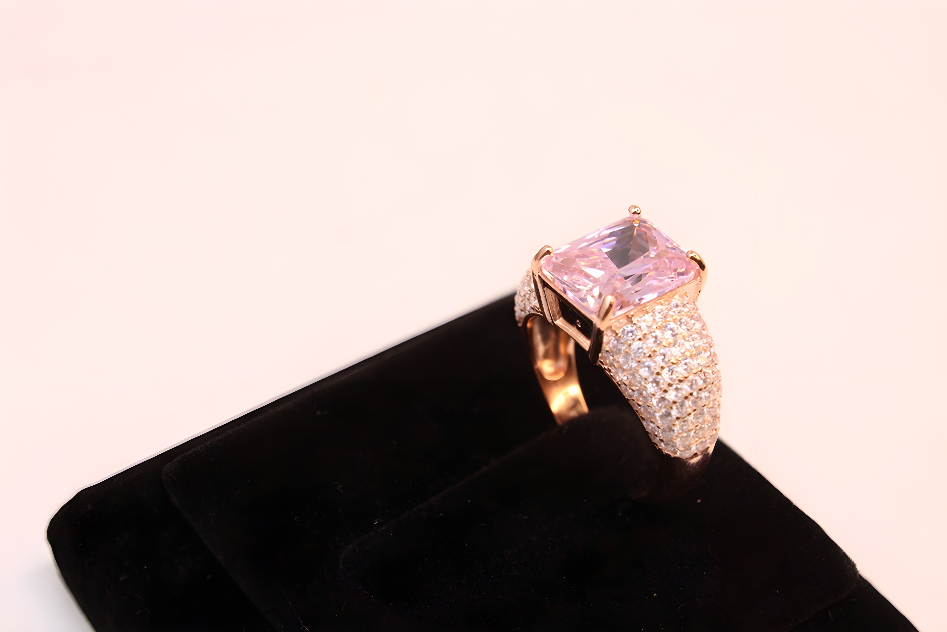 Radiant Aurum Prism VeeLux Premium Crystal Ring