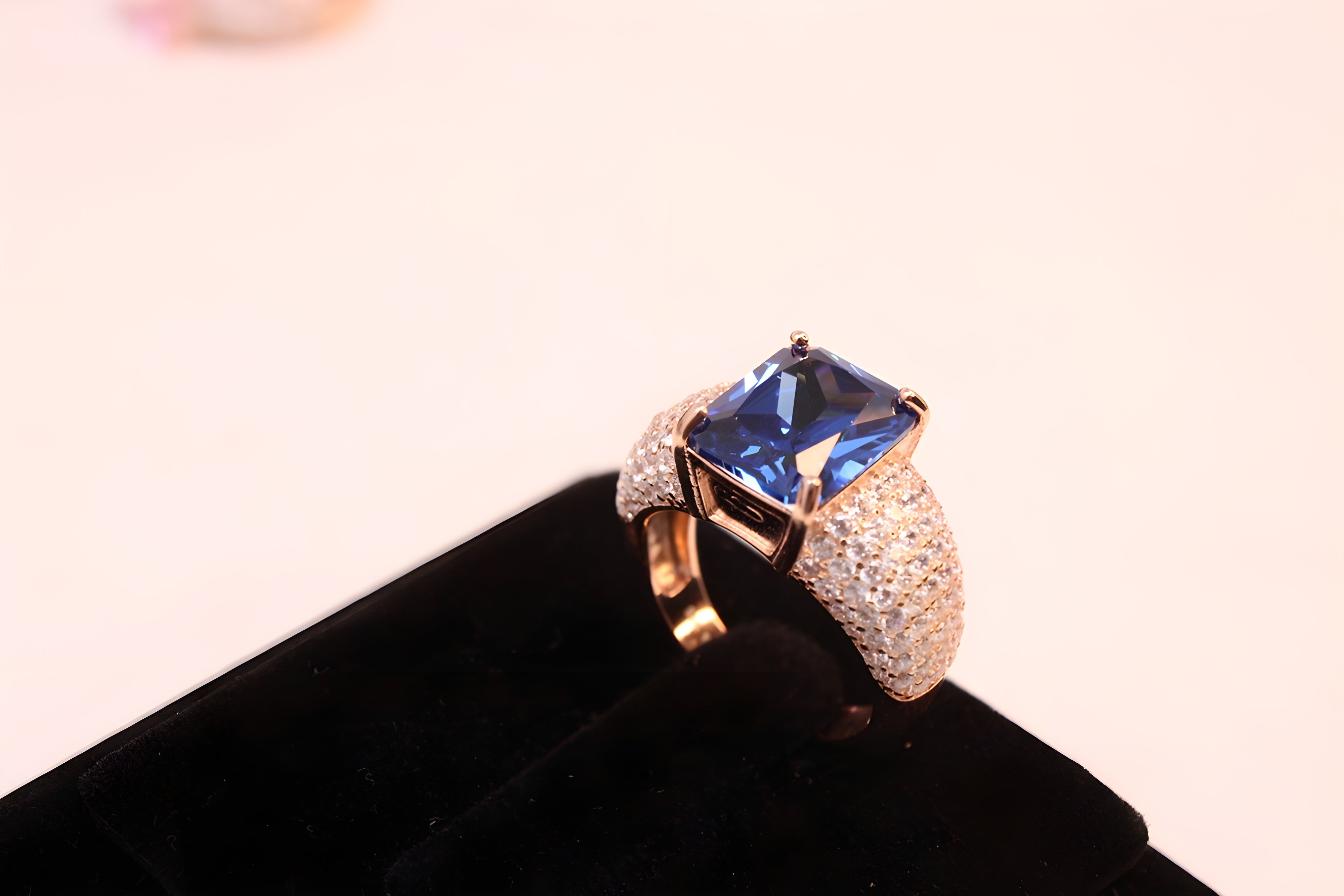 Radiant Aurum Prism VeeLux Premium Crystal Ring