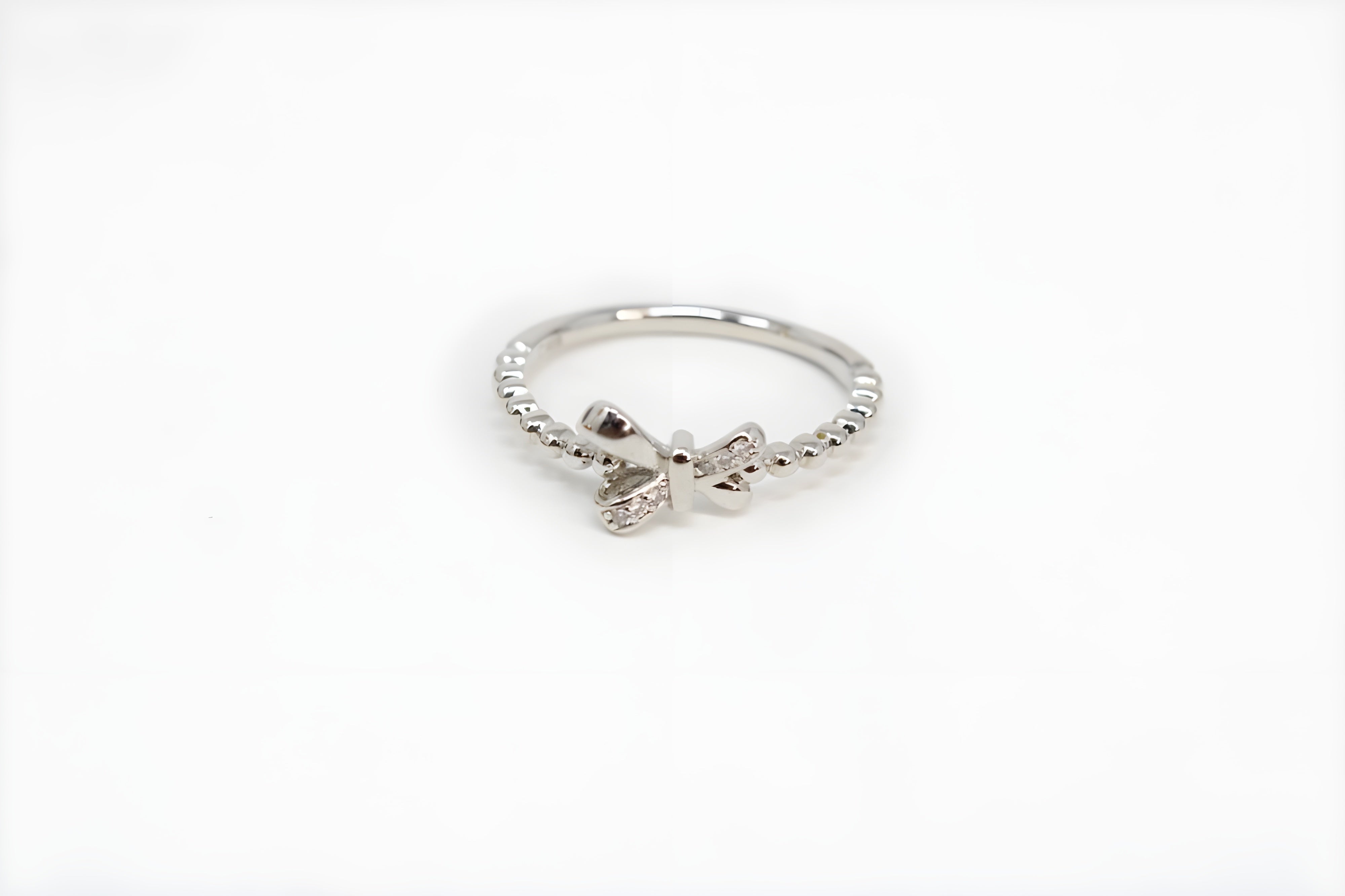 Infinity Knot Crystal Silver Ring