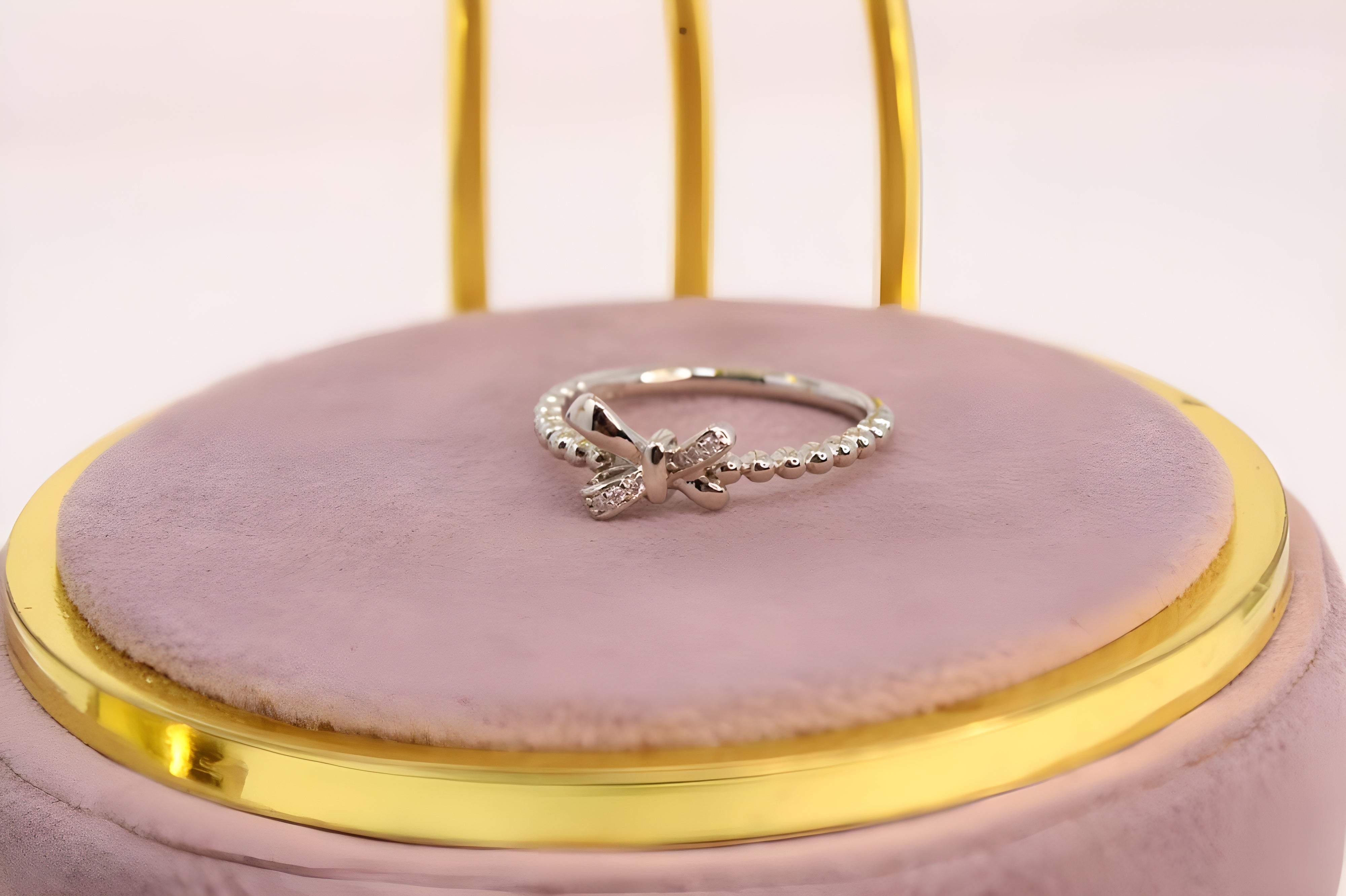 Infinity Knot Crystal Silver Ring