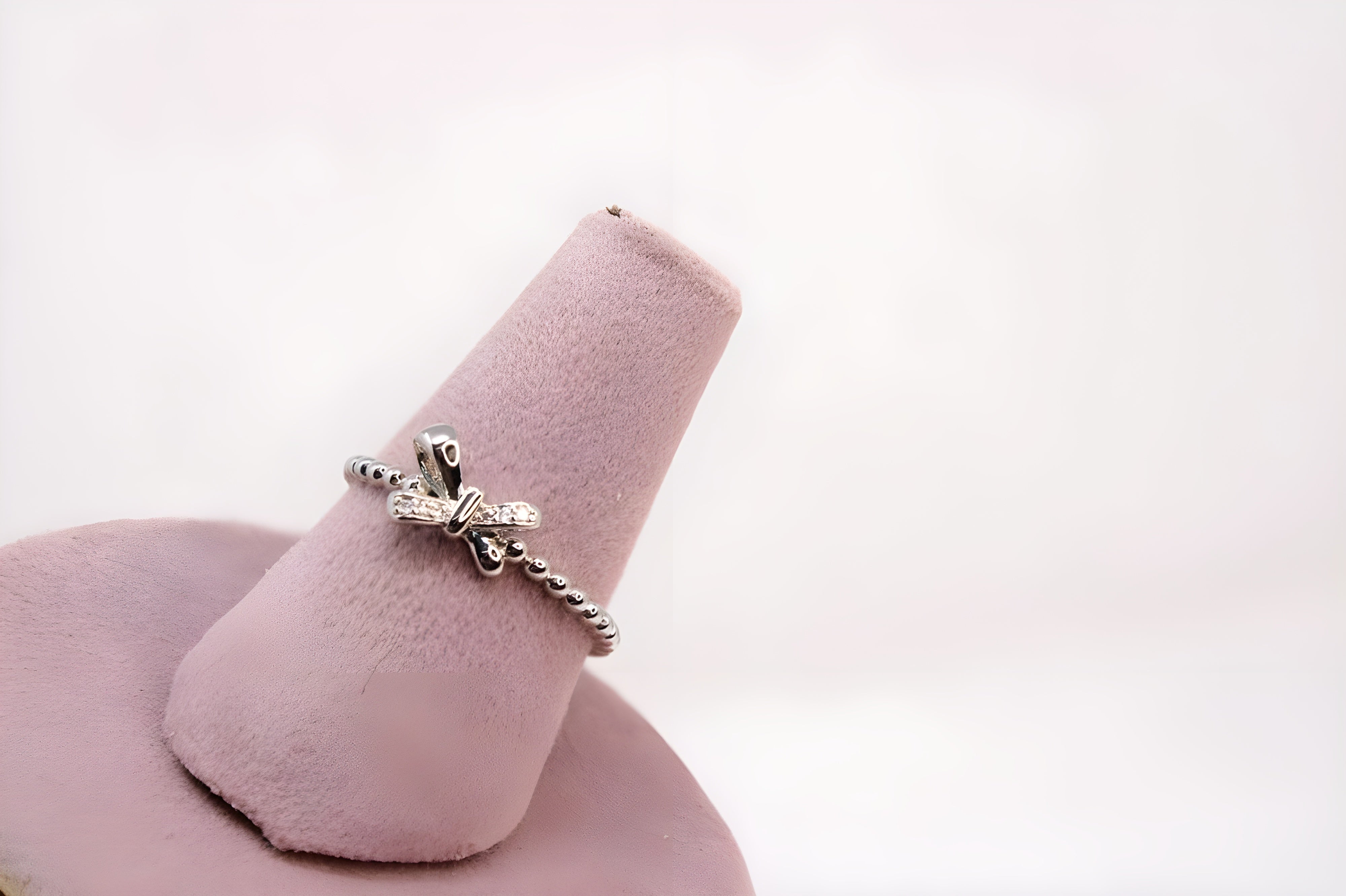 Infinity Knot Crystal Silver Ring