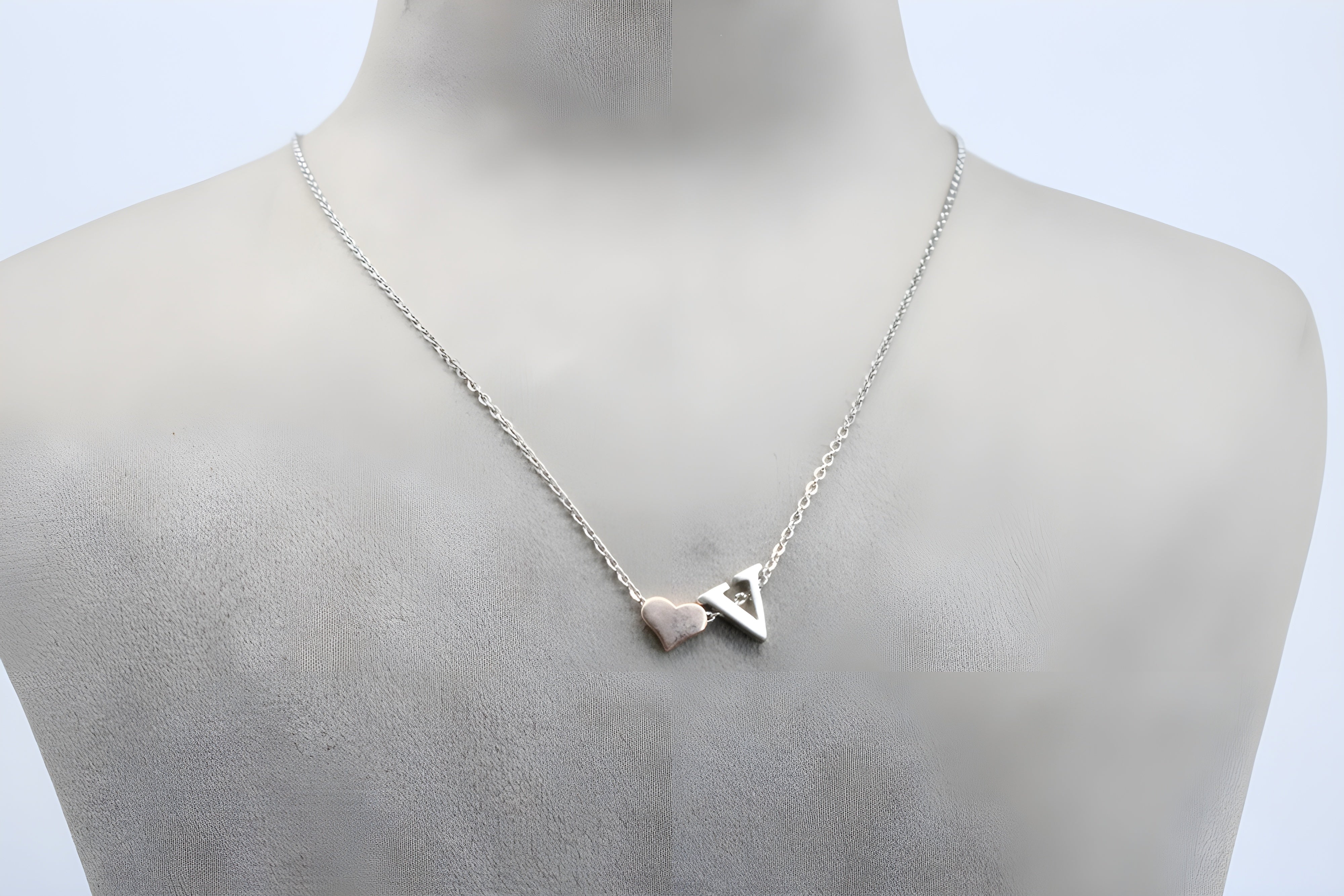 Valiant Love Sterling Silver Heart Pendant with VeeLux Premium Crystals