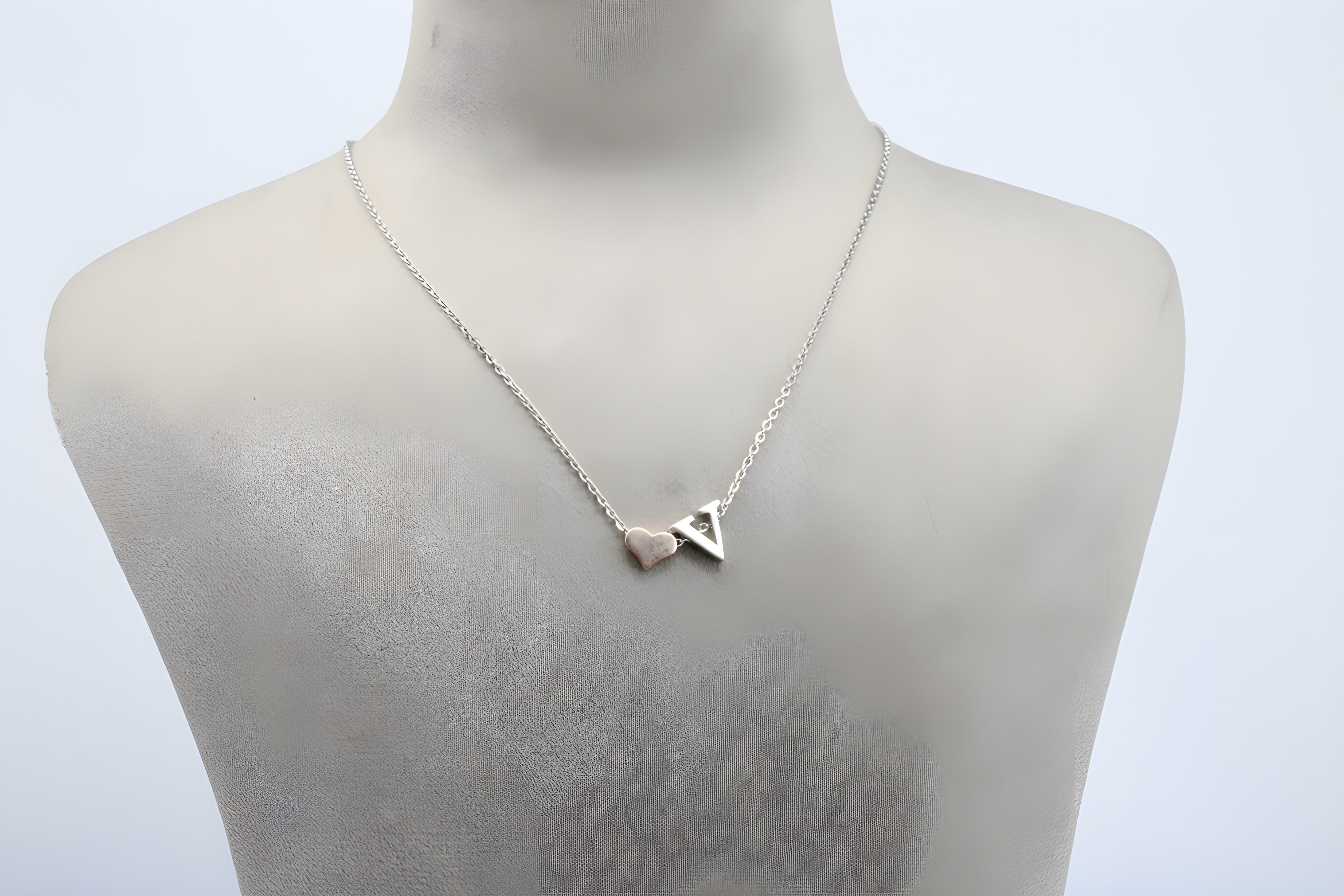 Valiant Love Sterling Silver Heart Pendant with VeeLux Premium Crystals