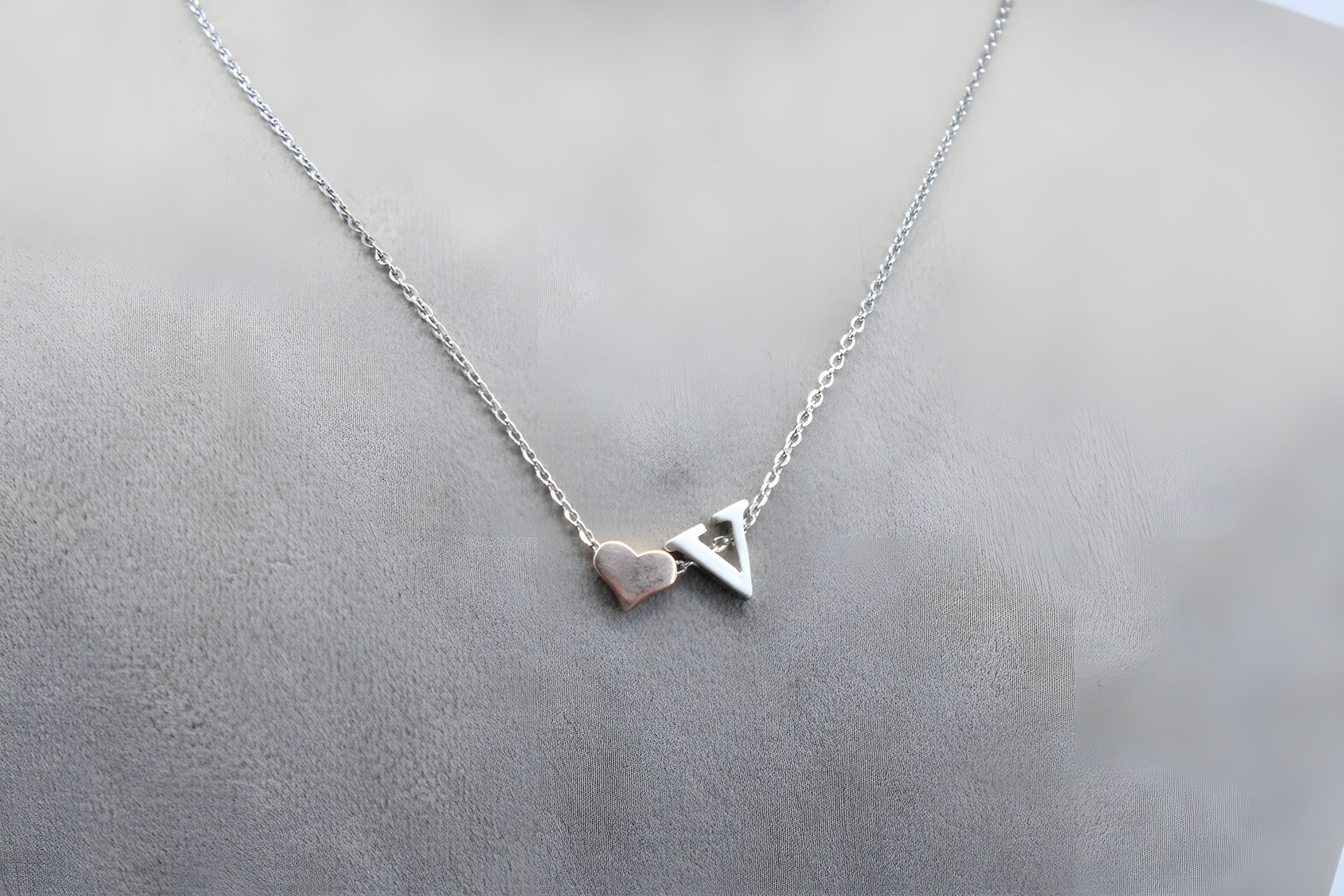 Valiant Love Sterling Silver Heart Pendant with VeeLux Premium Crystals