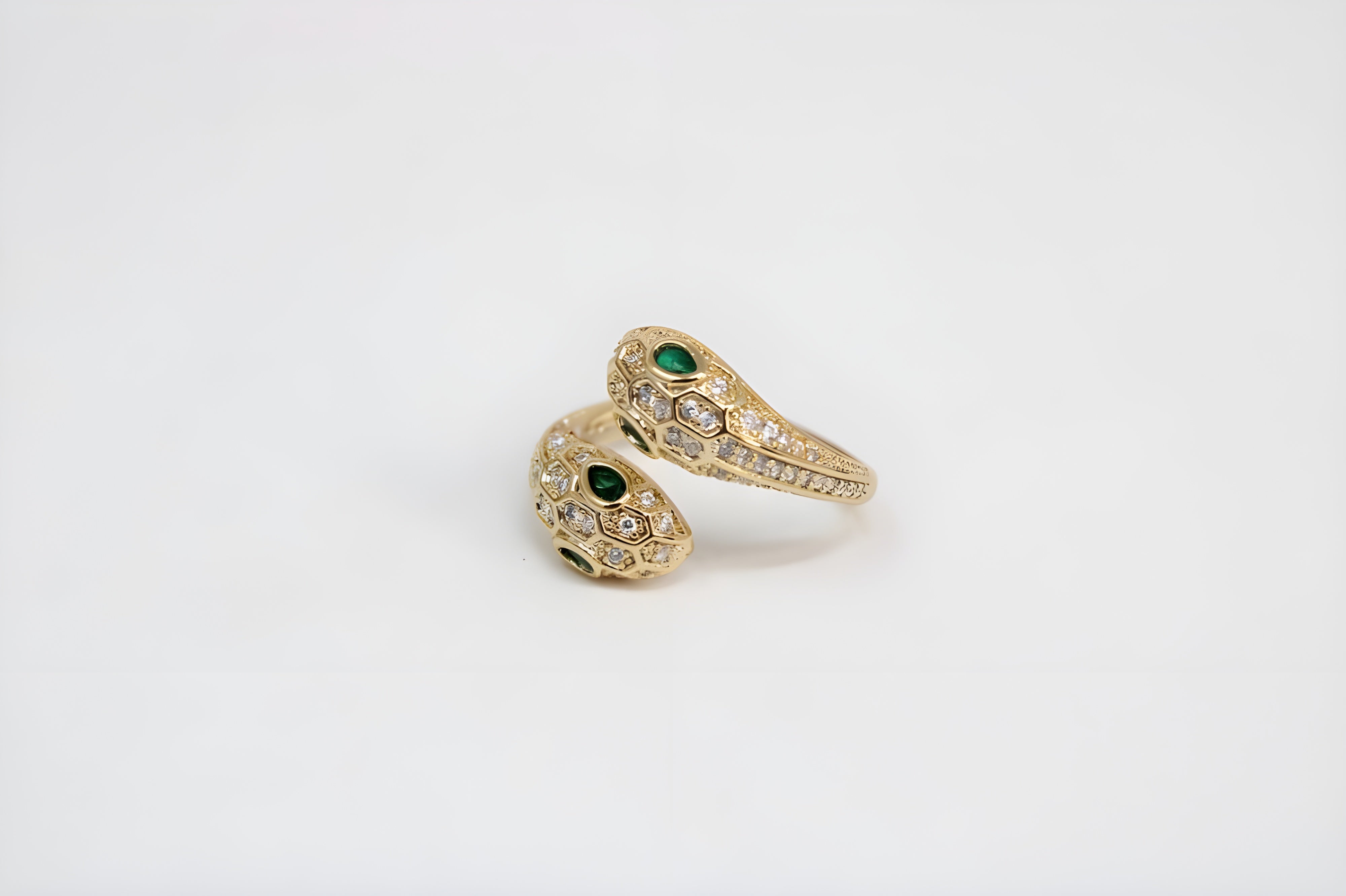 Twisted Serpent Crystal Ring