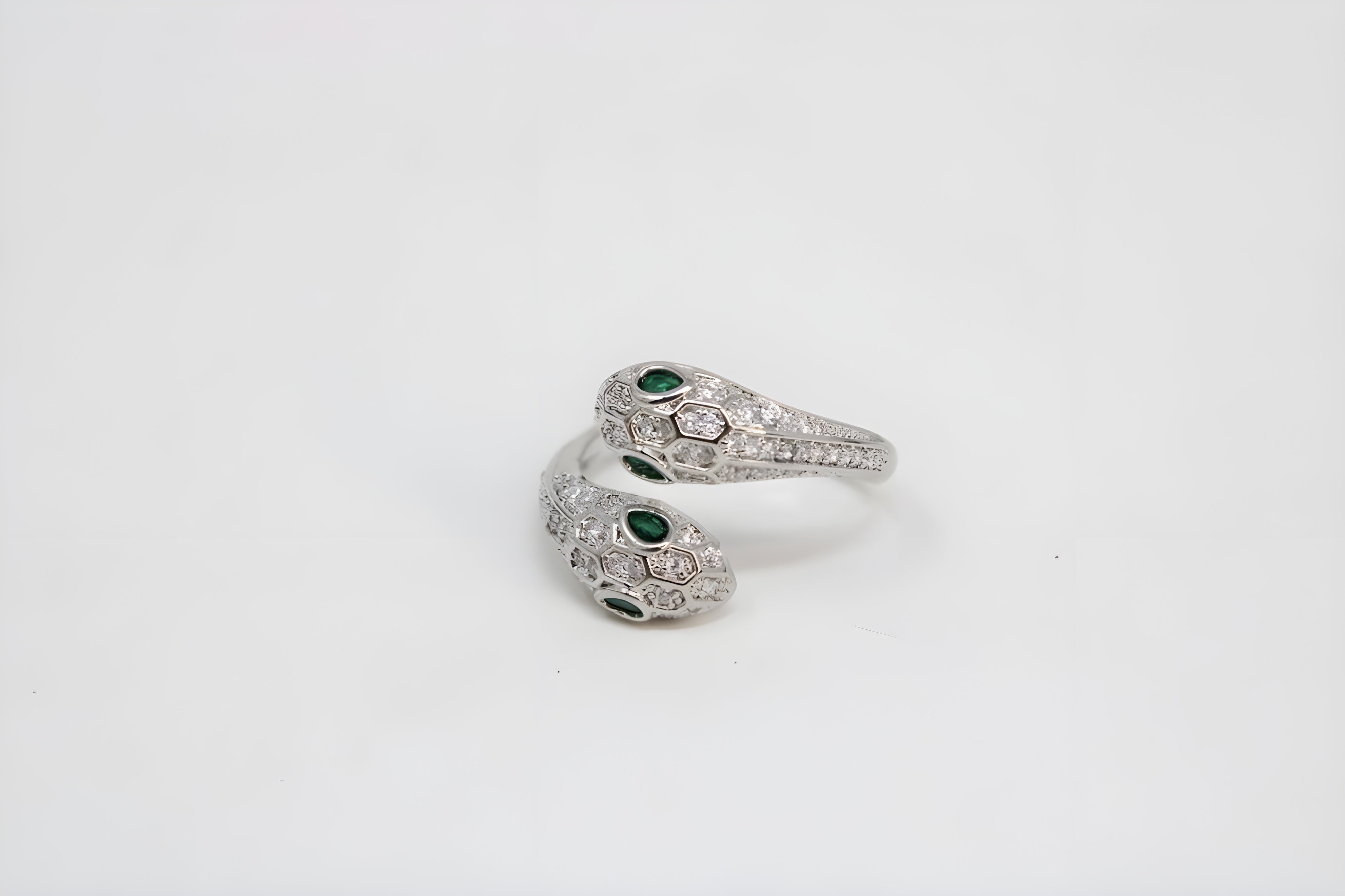 Twisted Serpent Crystal Ring