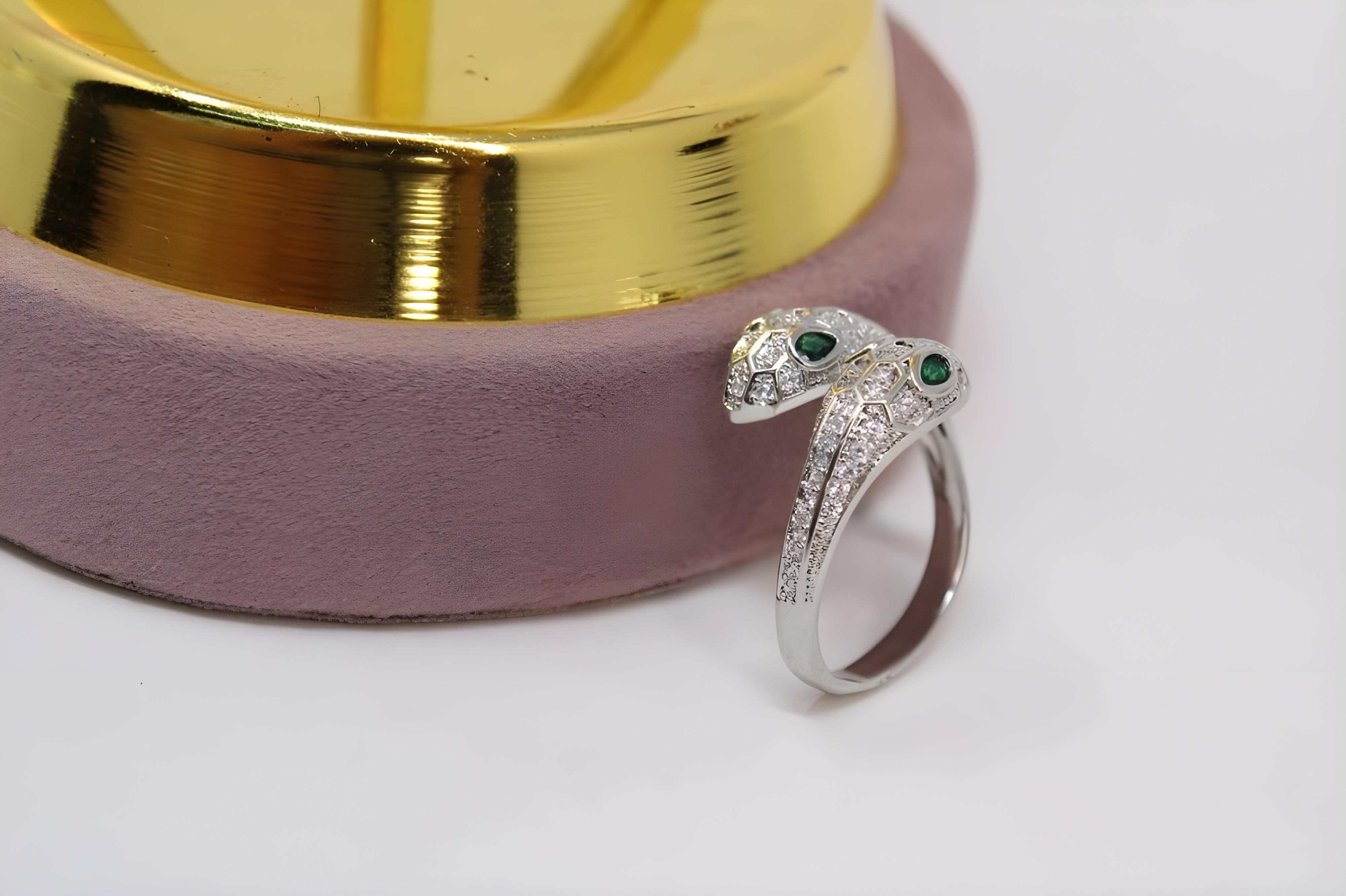Twisted Serpent Crystal Ring