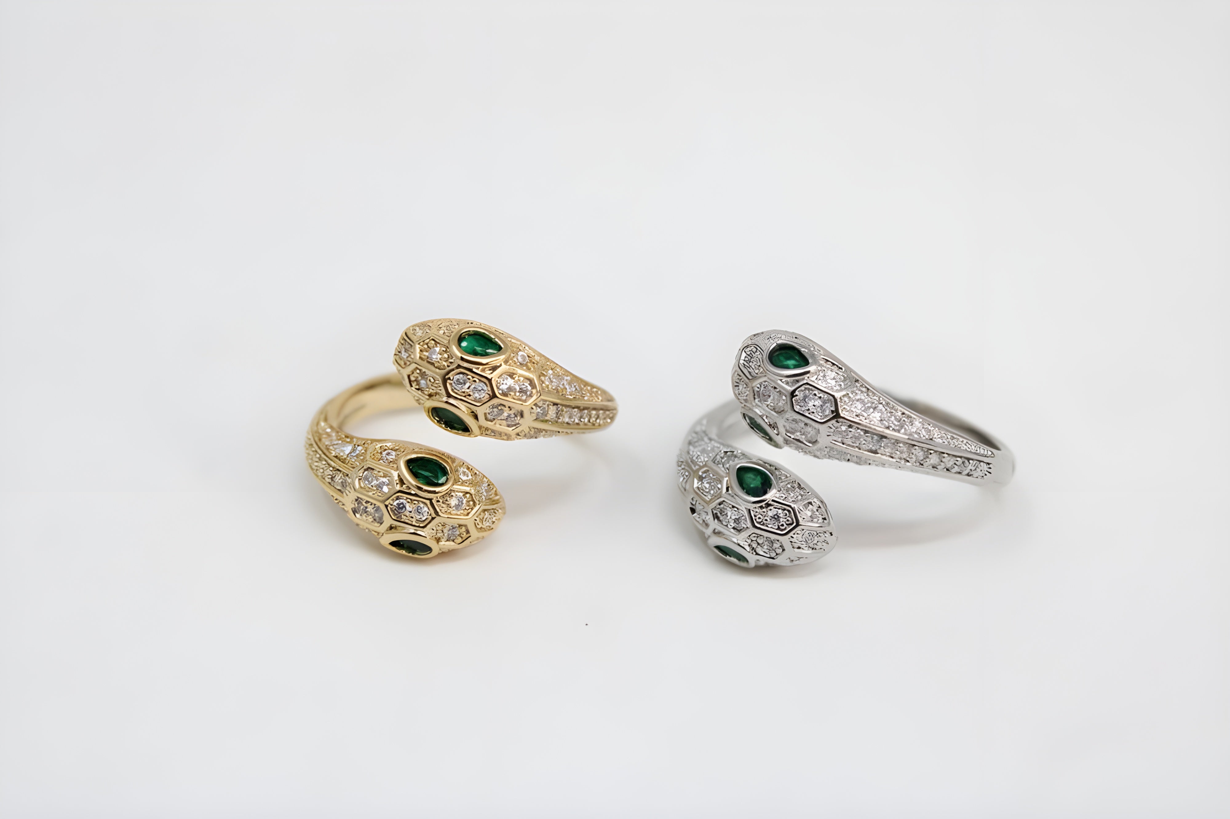 Twisted Serpent Crystal Ring