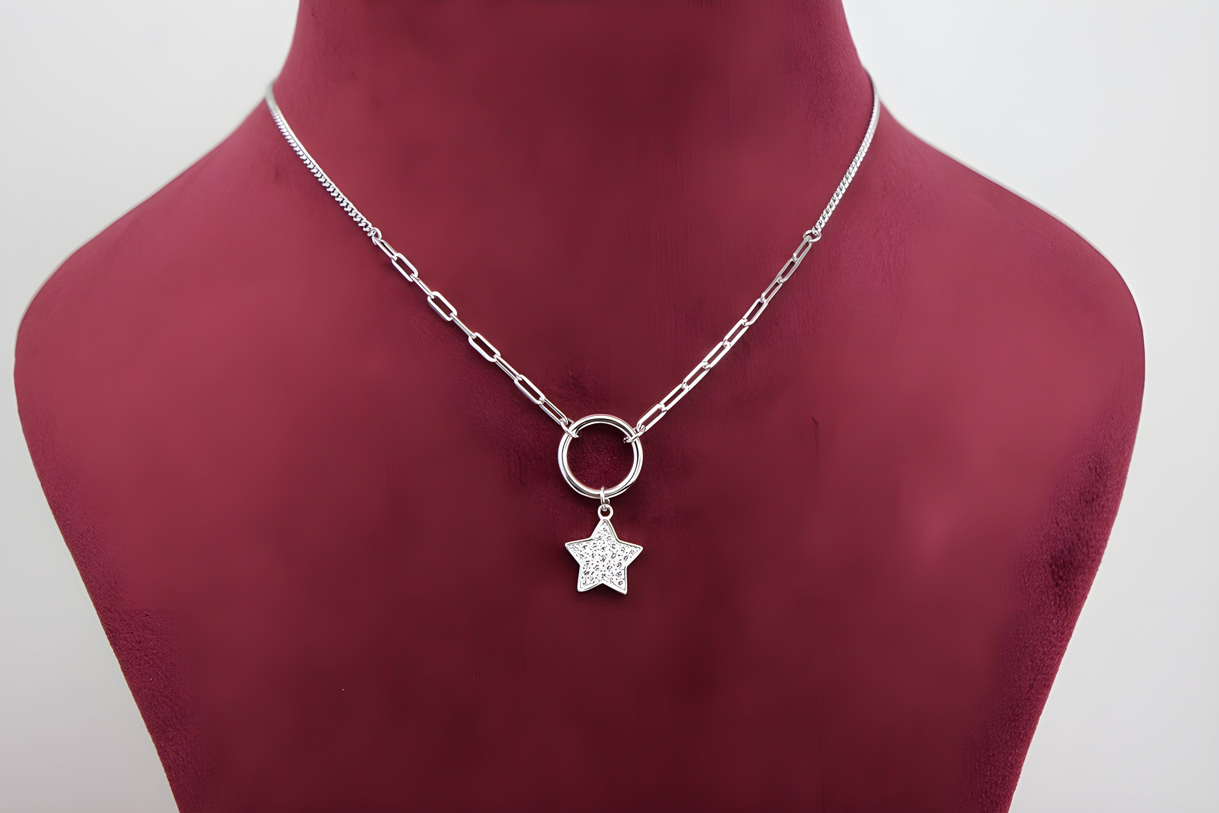 Sterling Silver Celestial Starry Pendant