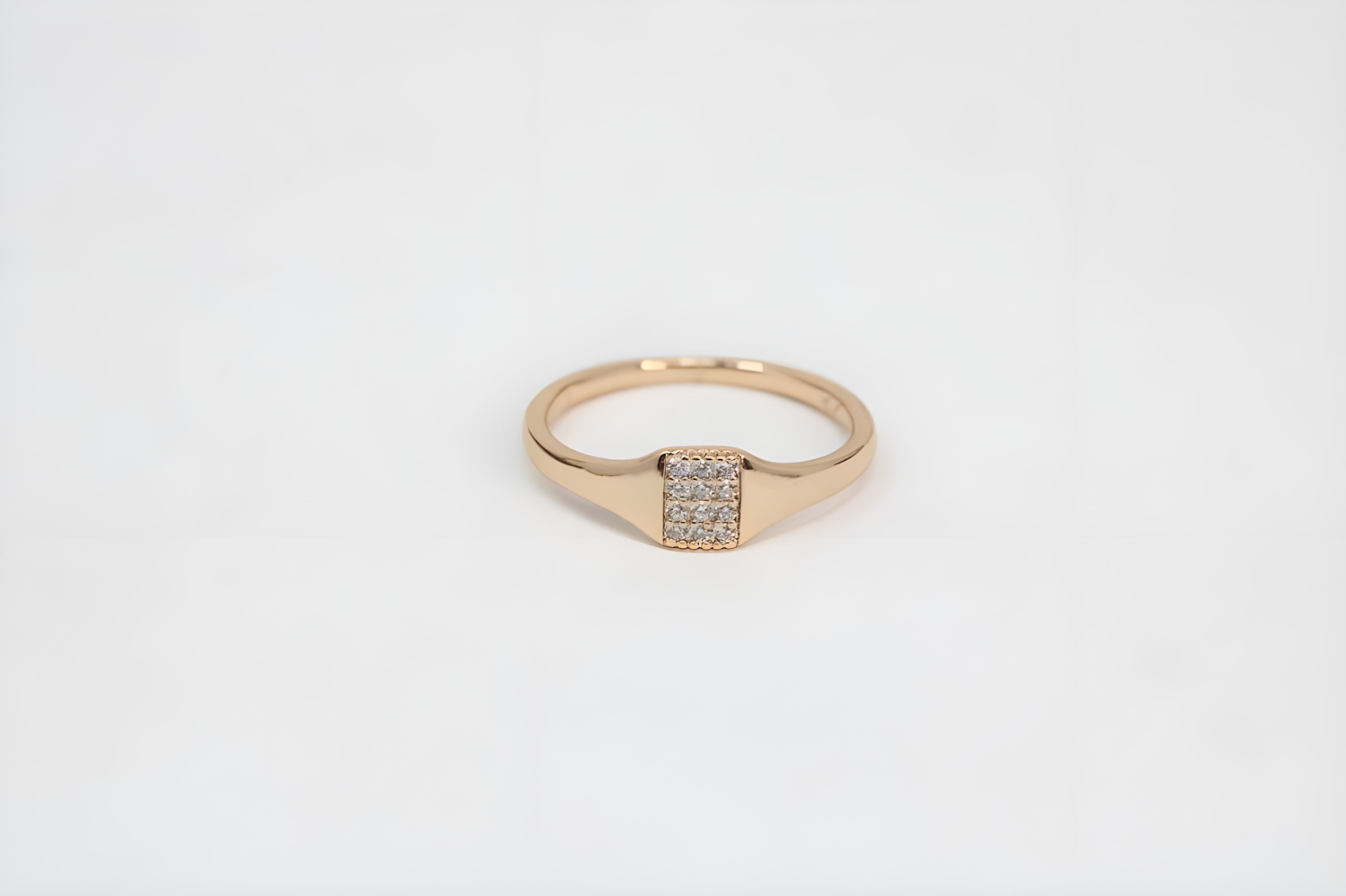 Golden Dual Crystal Sparkle Ring
