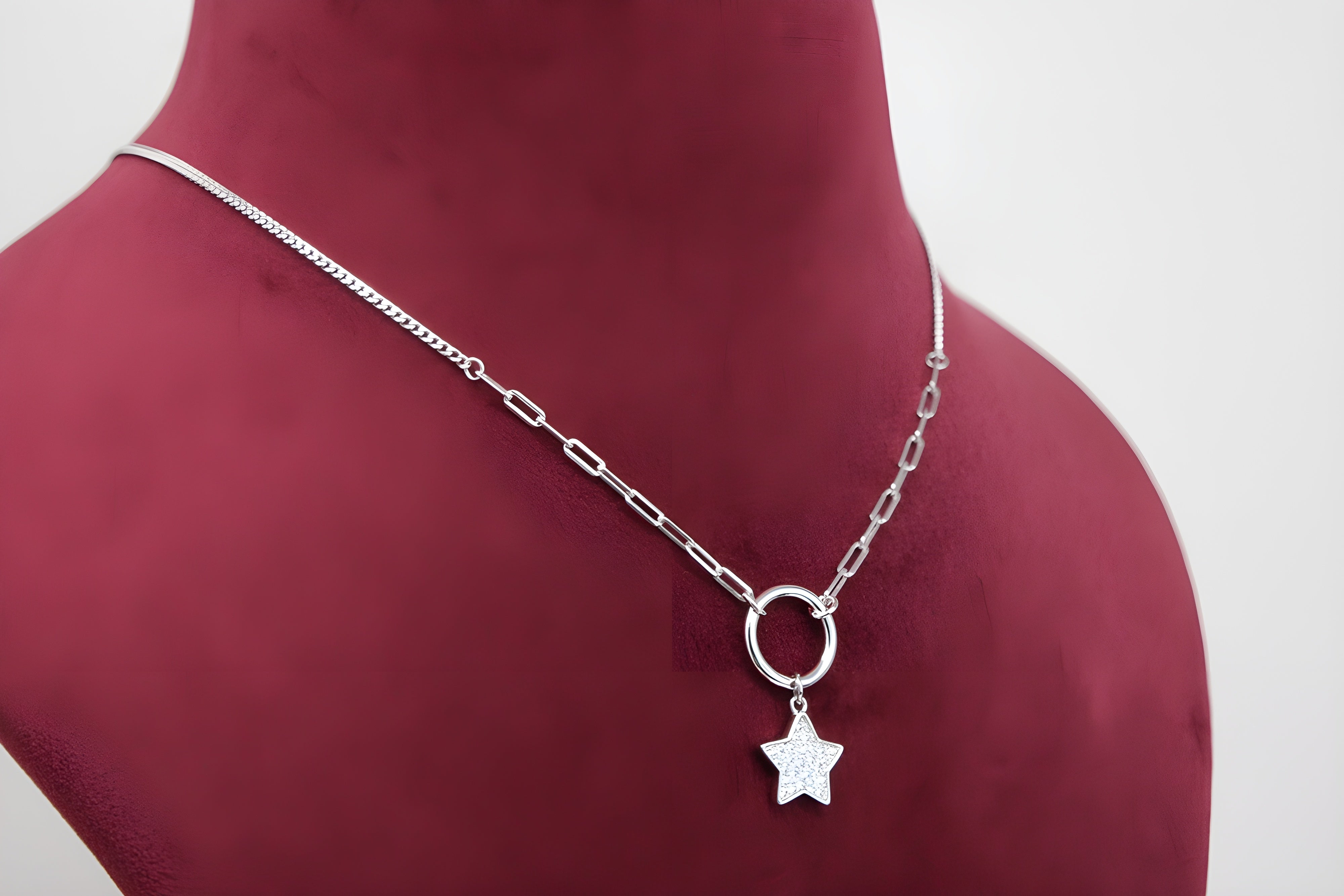 Sterling Silver Celestial Starry Pendant