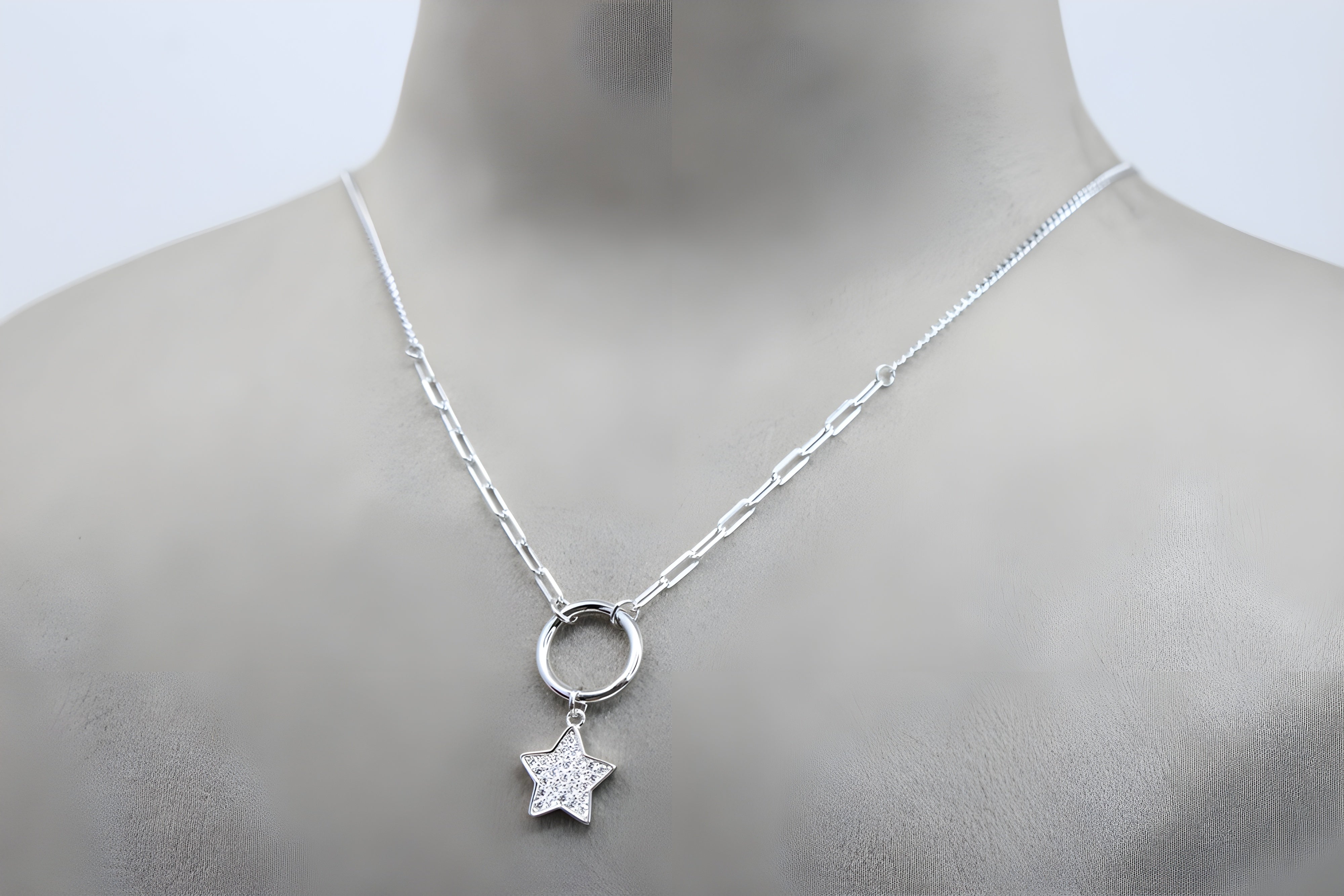 Sterling Silver Celestial Starry Pendant