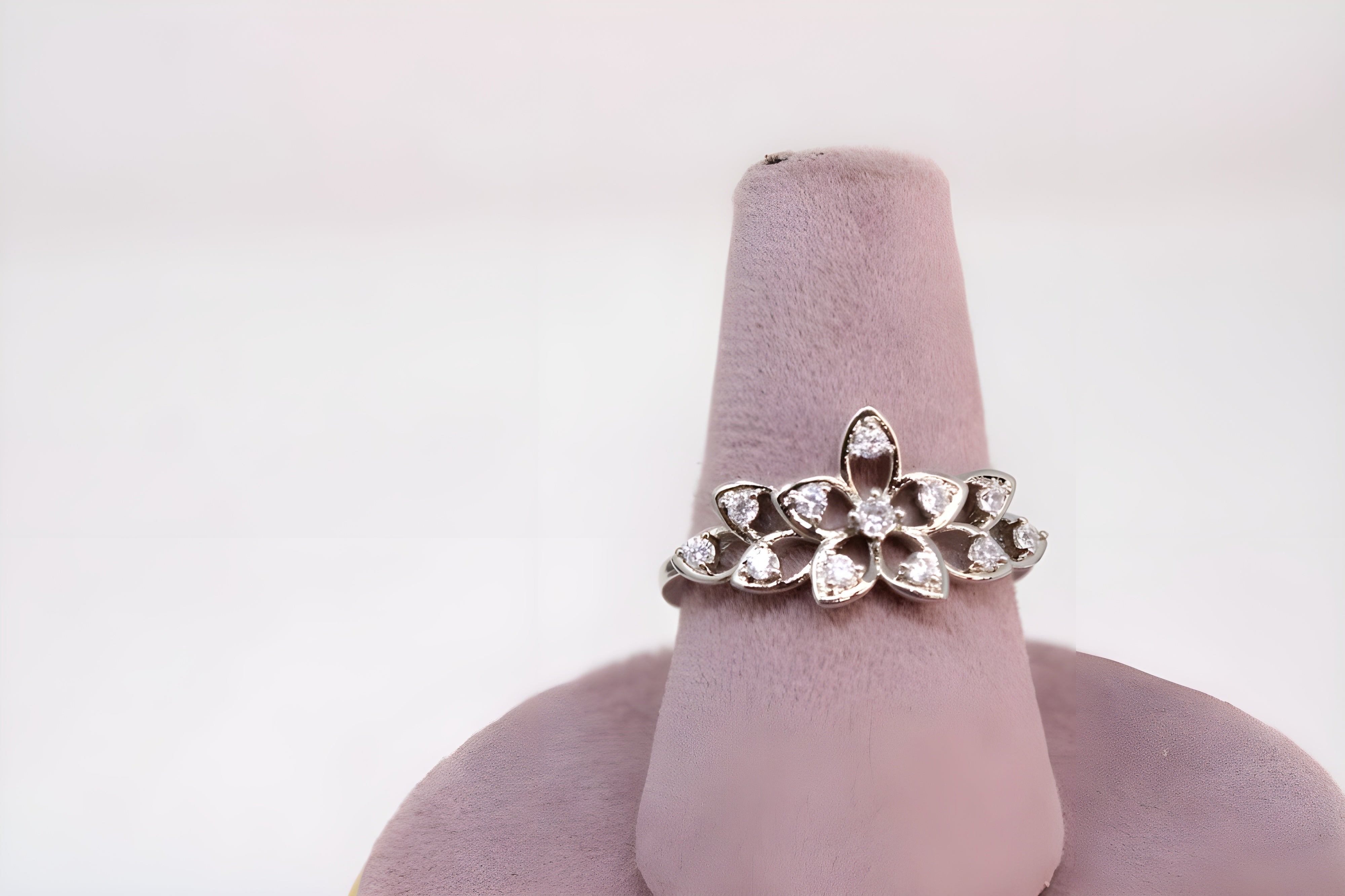 Radiant Elegance Crystal Silver Ring