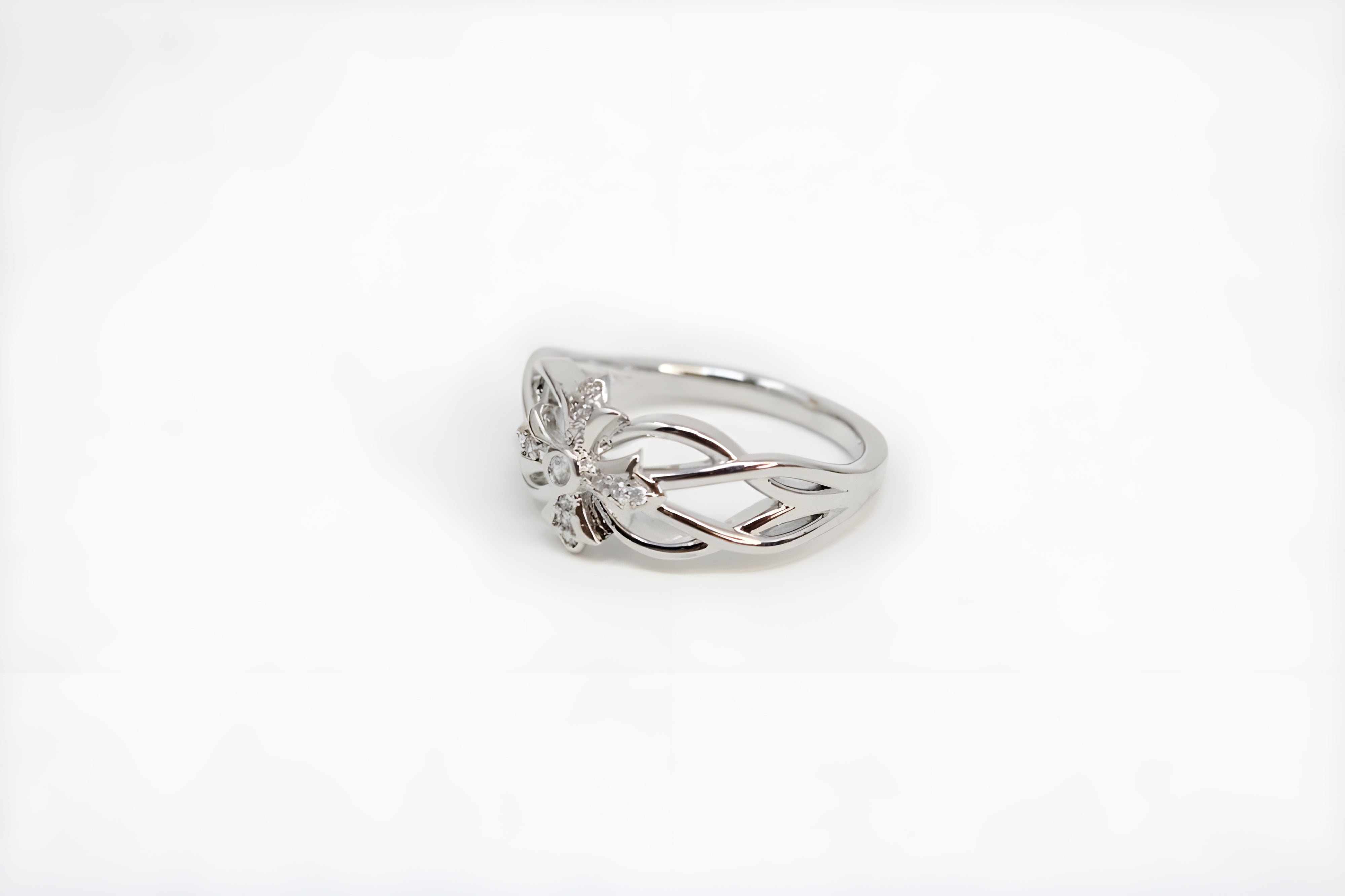 Radiant Elegance Crystal Silver Ring
