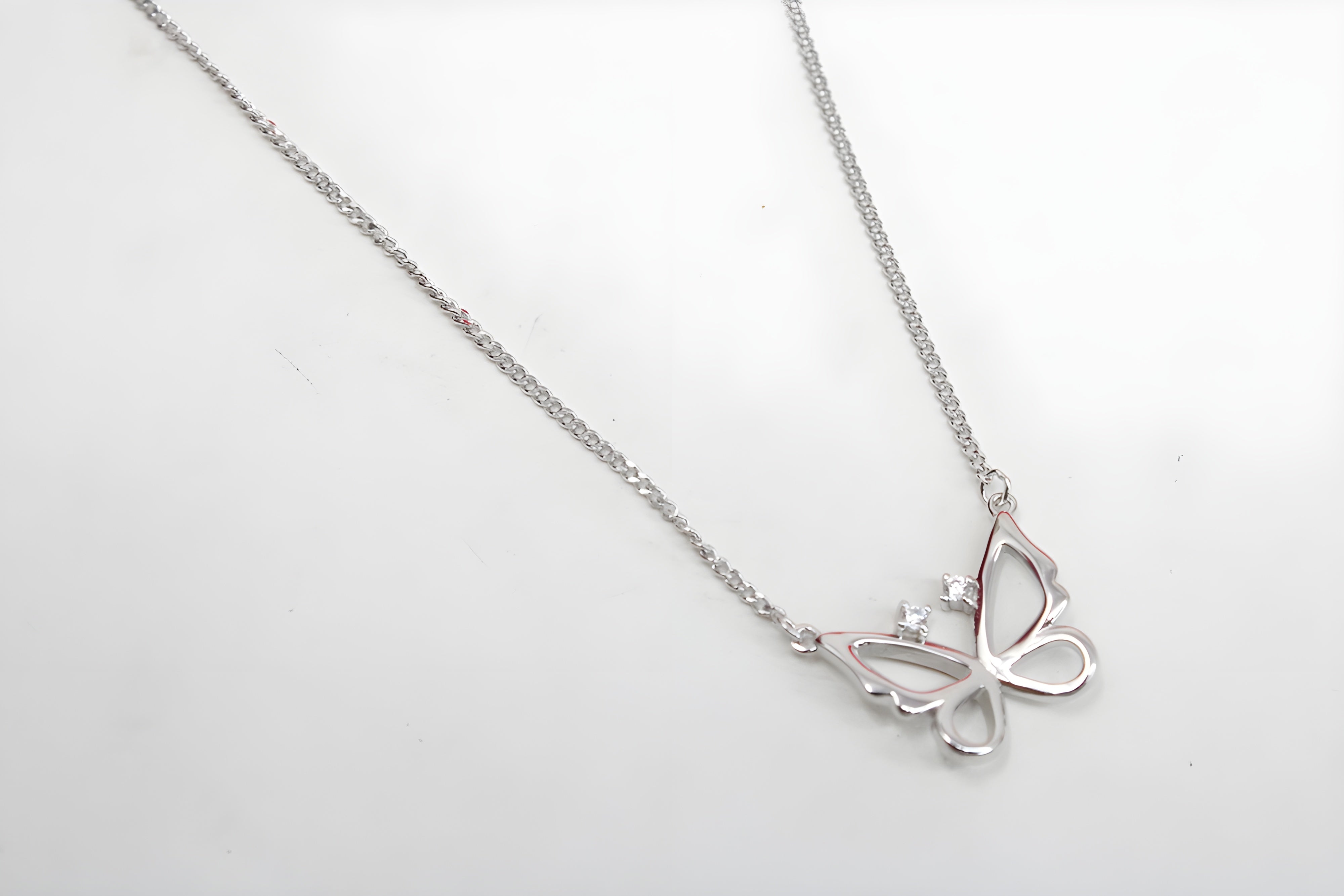 Fluttering Wings Sterling Silver VeeLux Premium Crystal Pendant