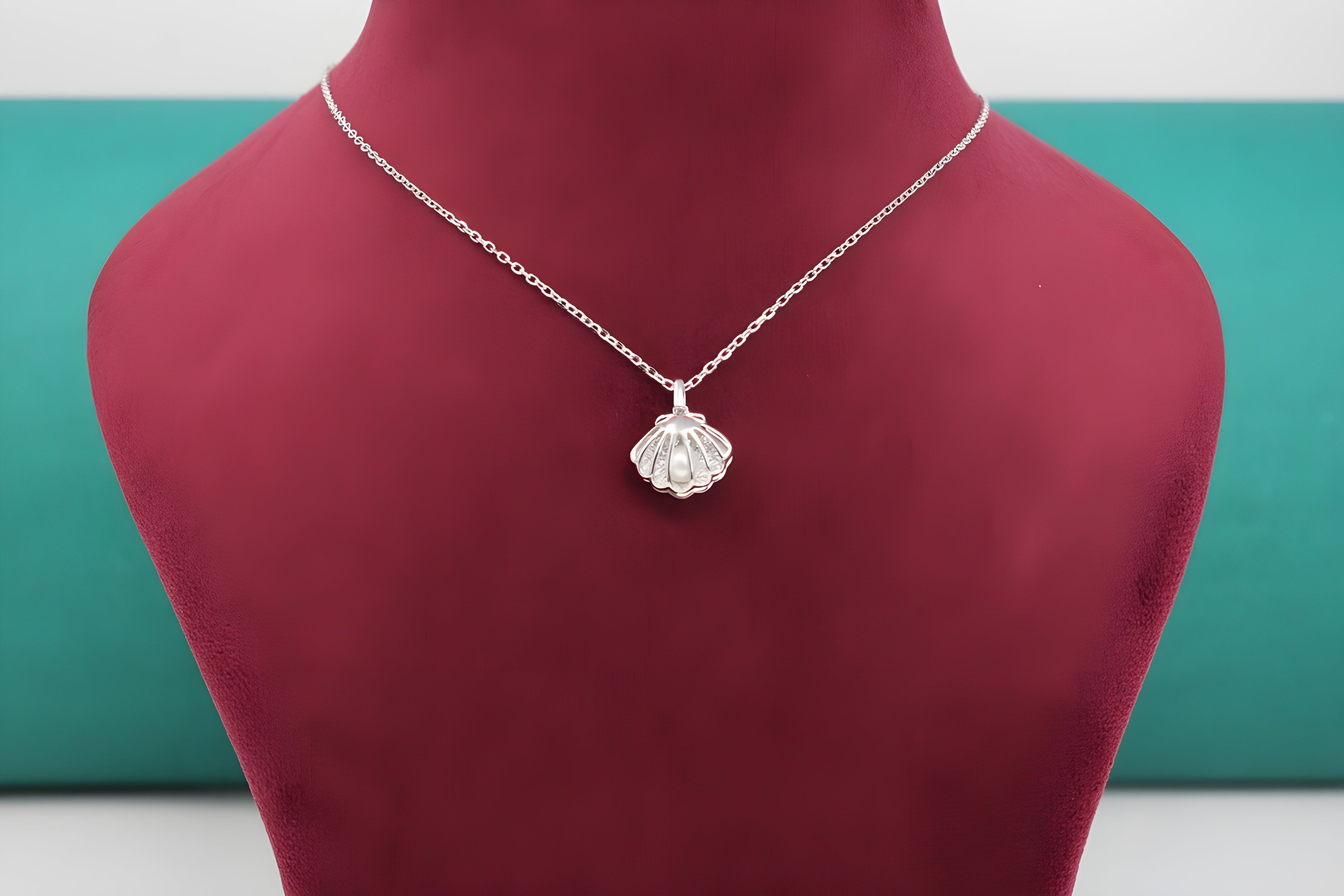 Sterling Silver Ocean Pearl Shell Pendant