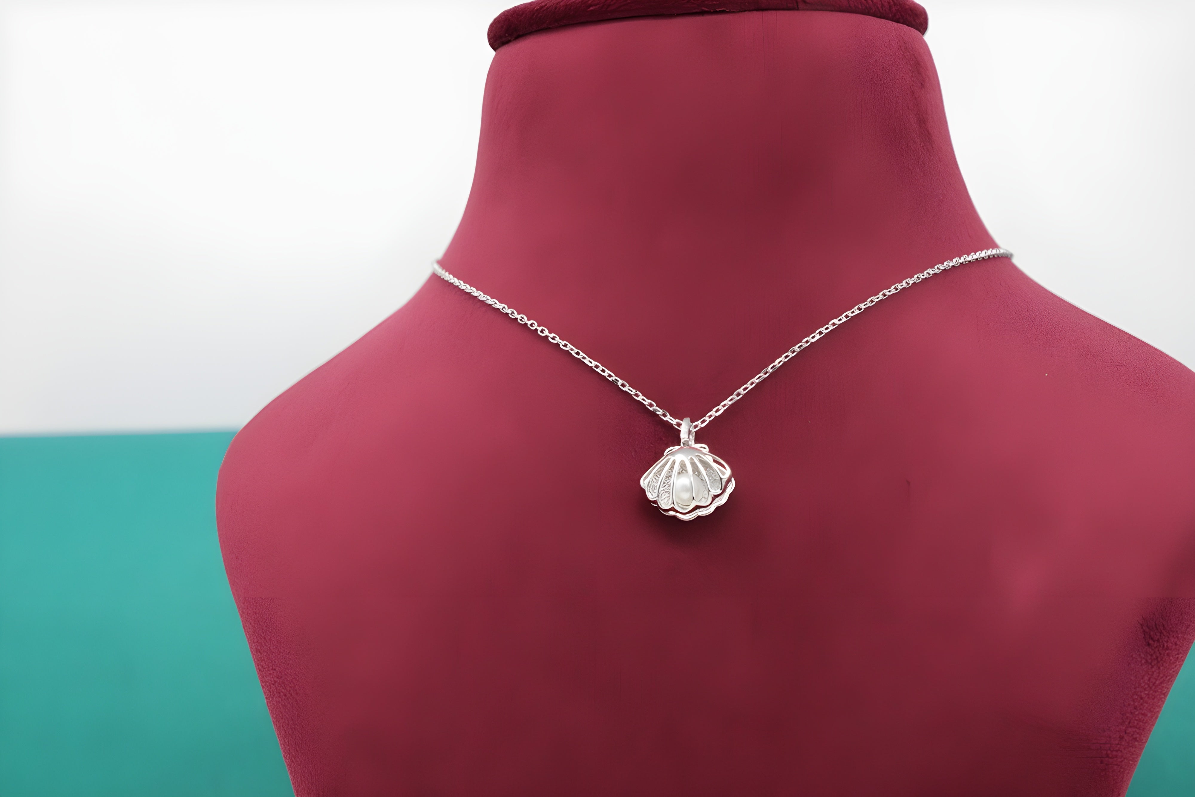 Sterling Silver Ocean Pearl Shell Pendant