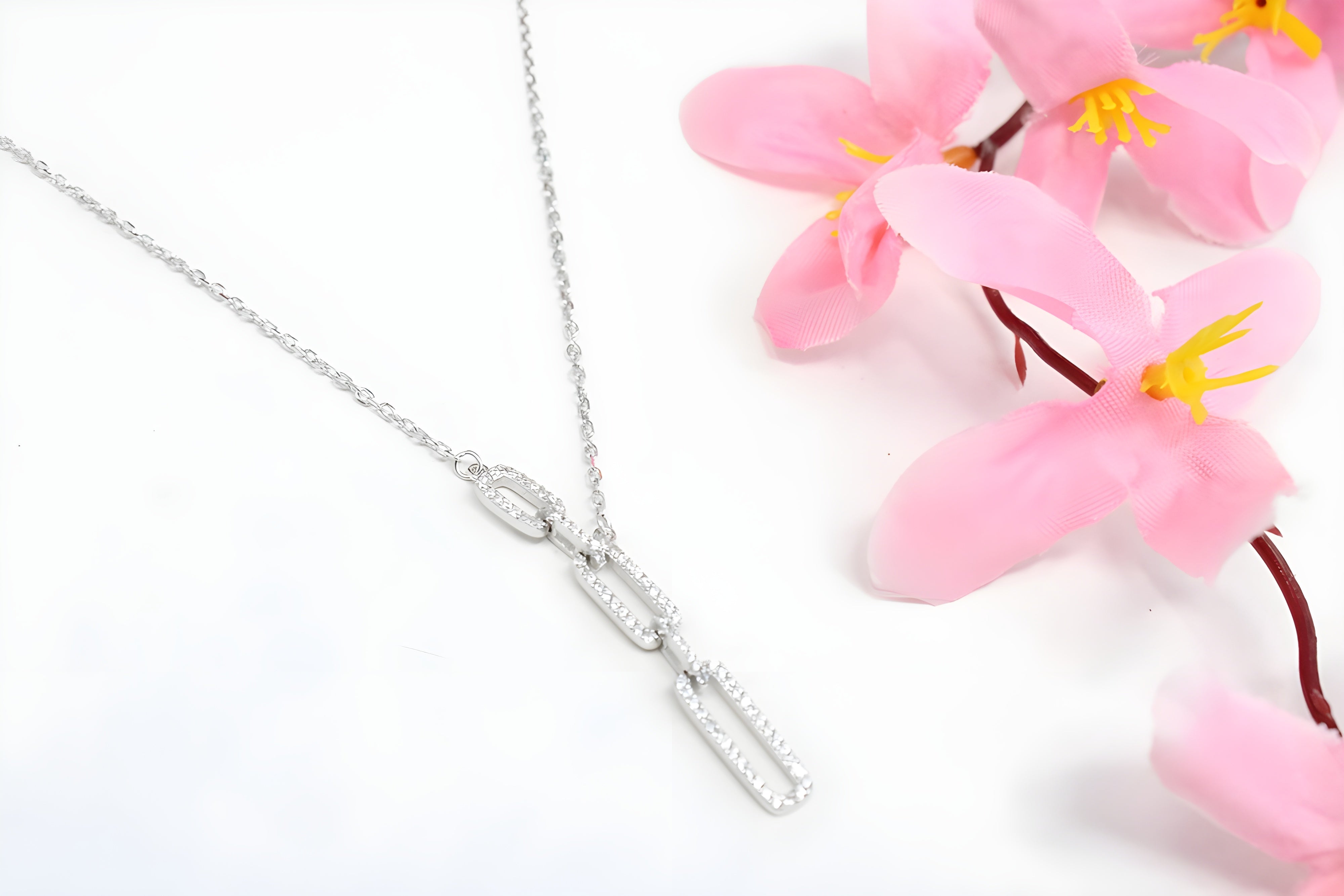 Moonlit Elegance Silver Chain Pendant