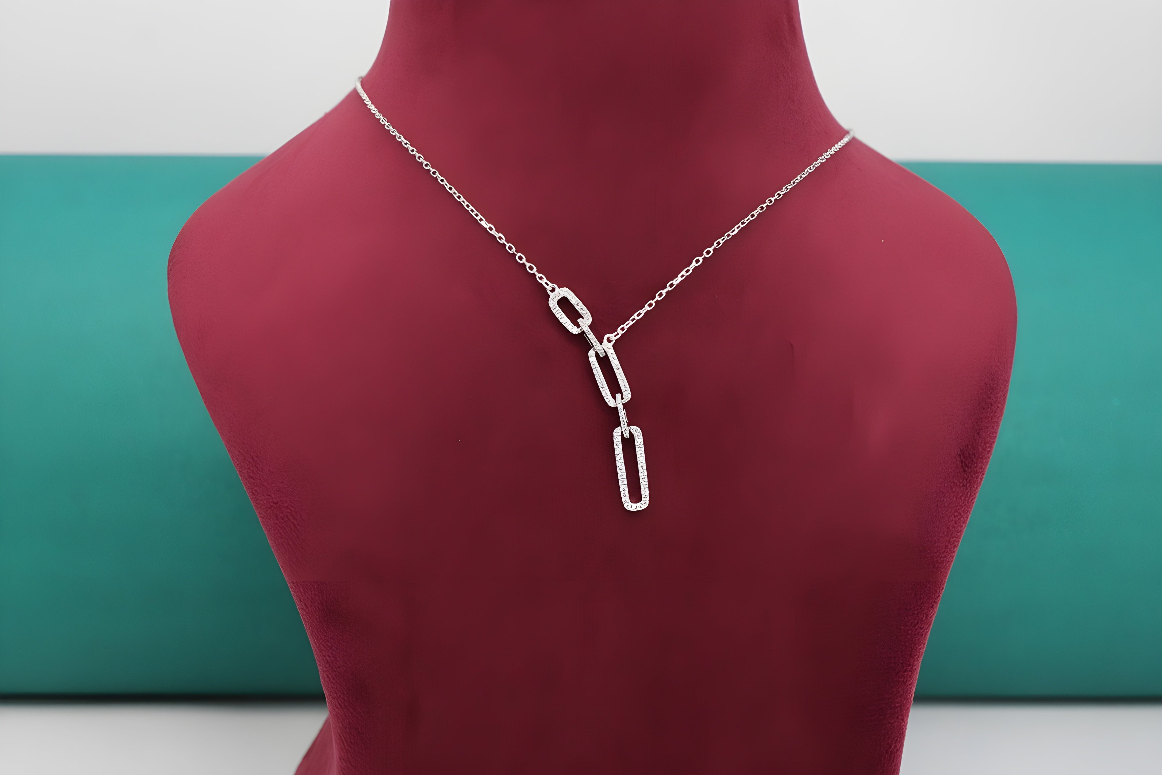 Moonlit Elegance Silver Chain Pendant