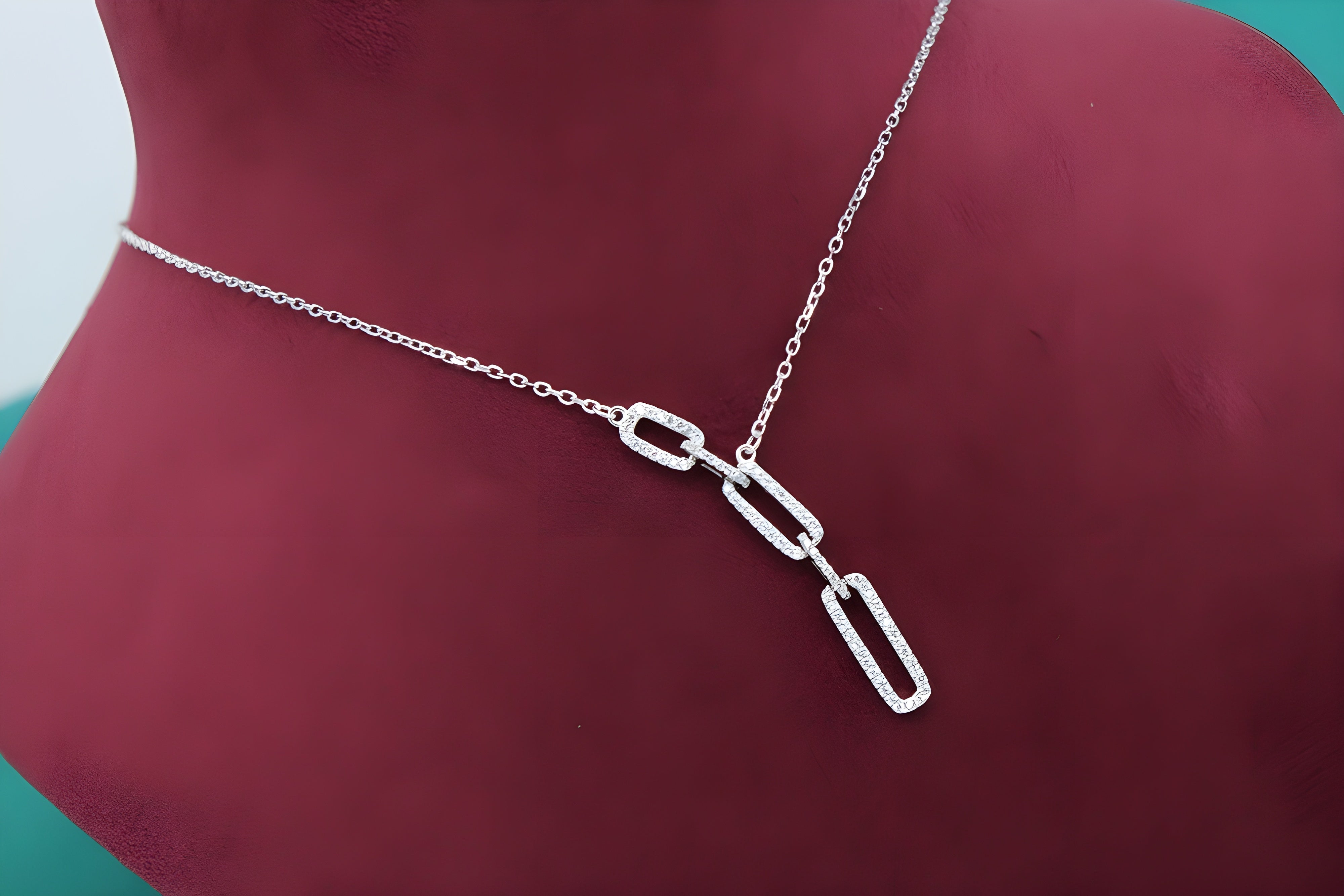 Moonlit Elegance Silver Chain Pendant