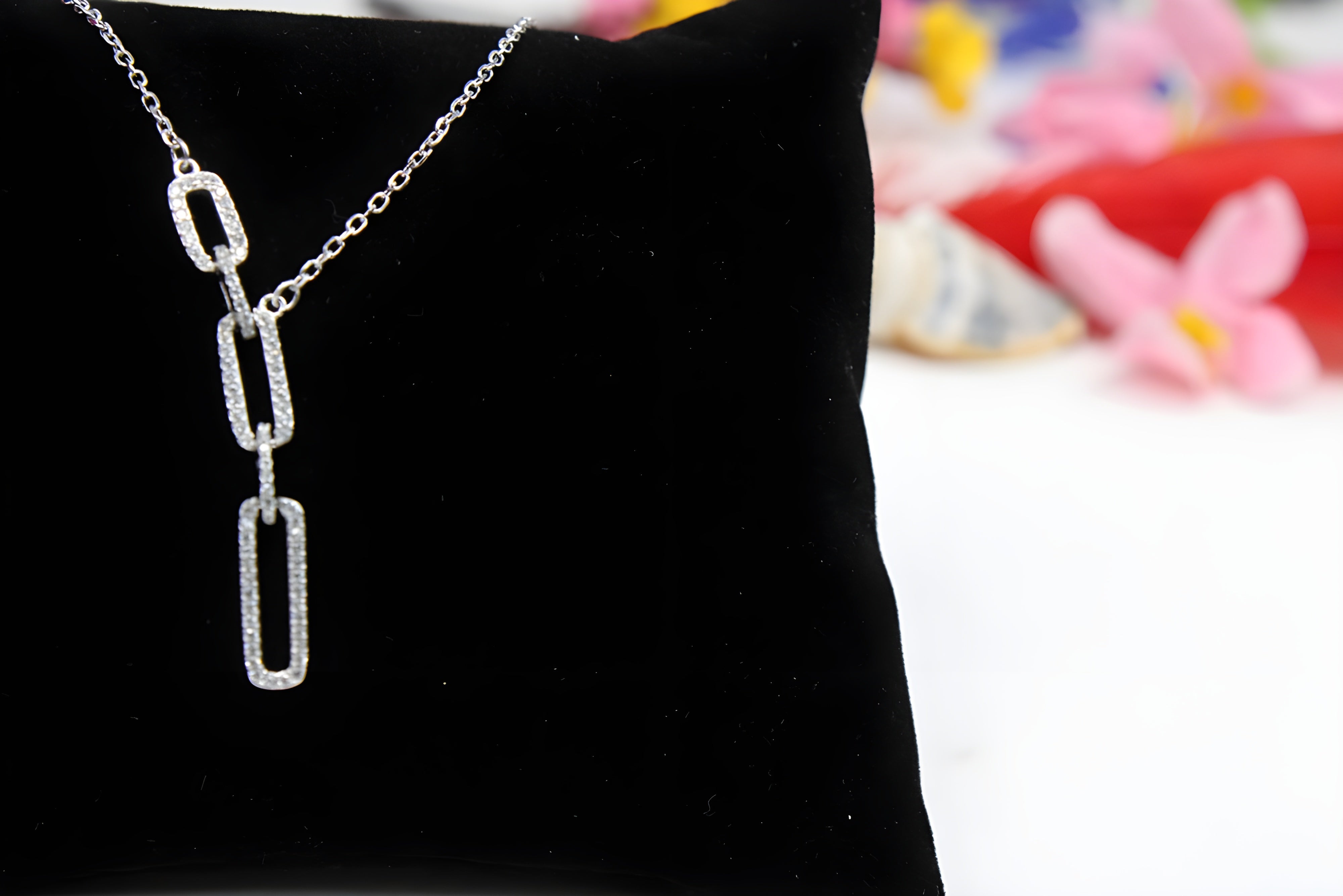 Moonlit Elegance Silver Chain Pendant