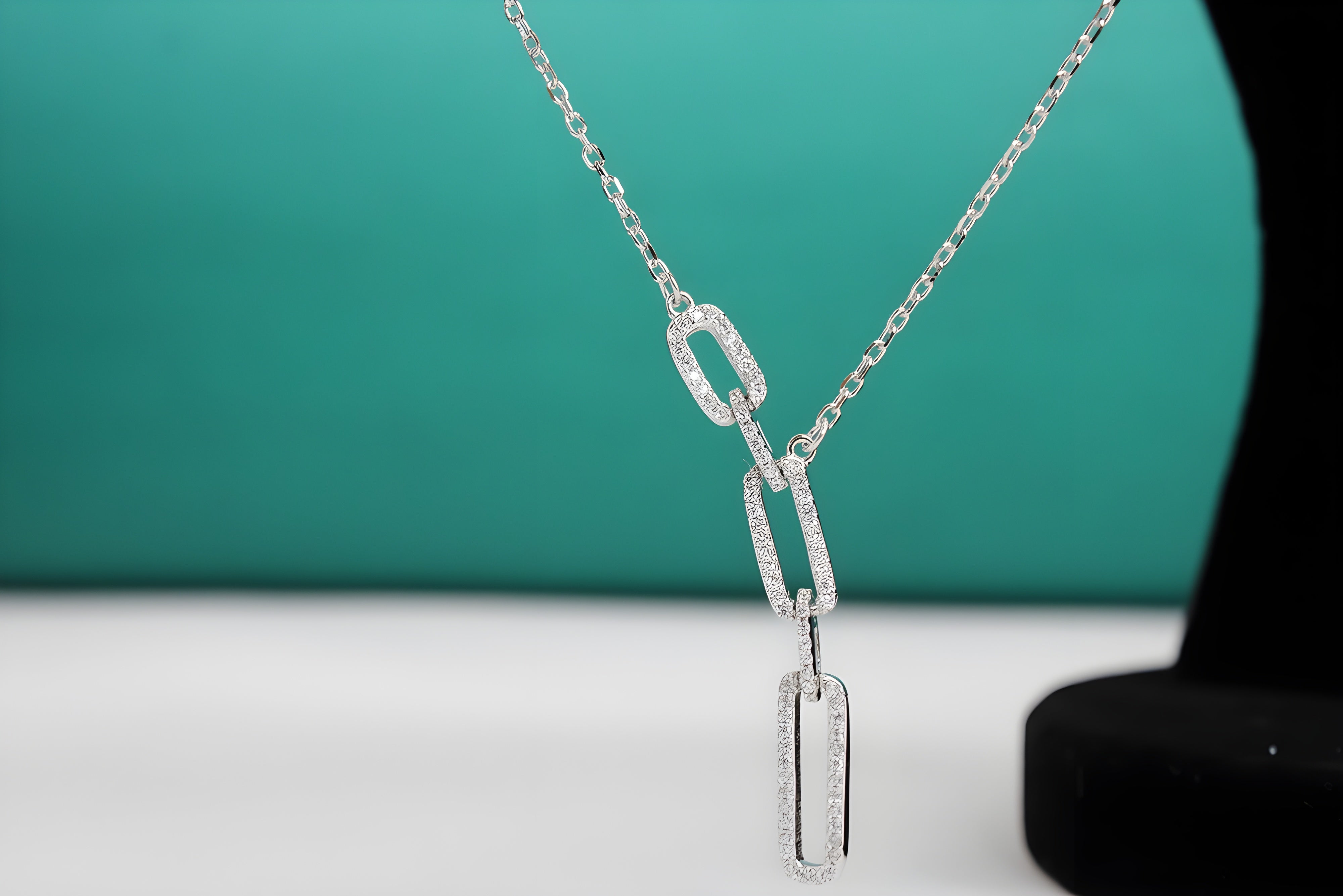 Moonlit Elegance Silver Chain Pendant