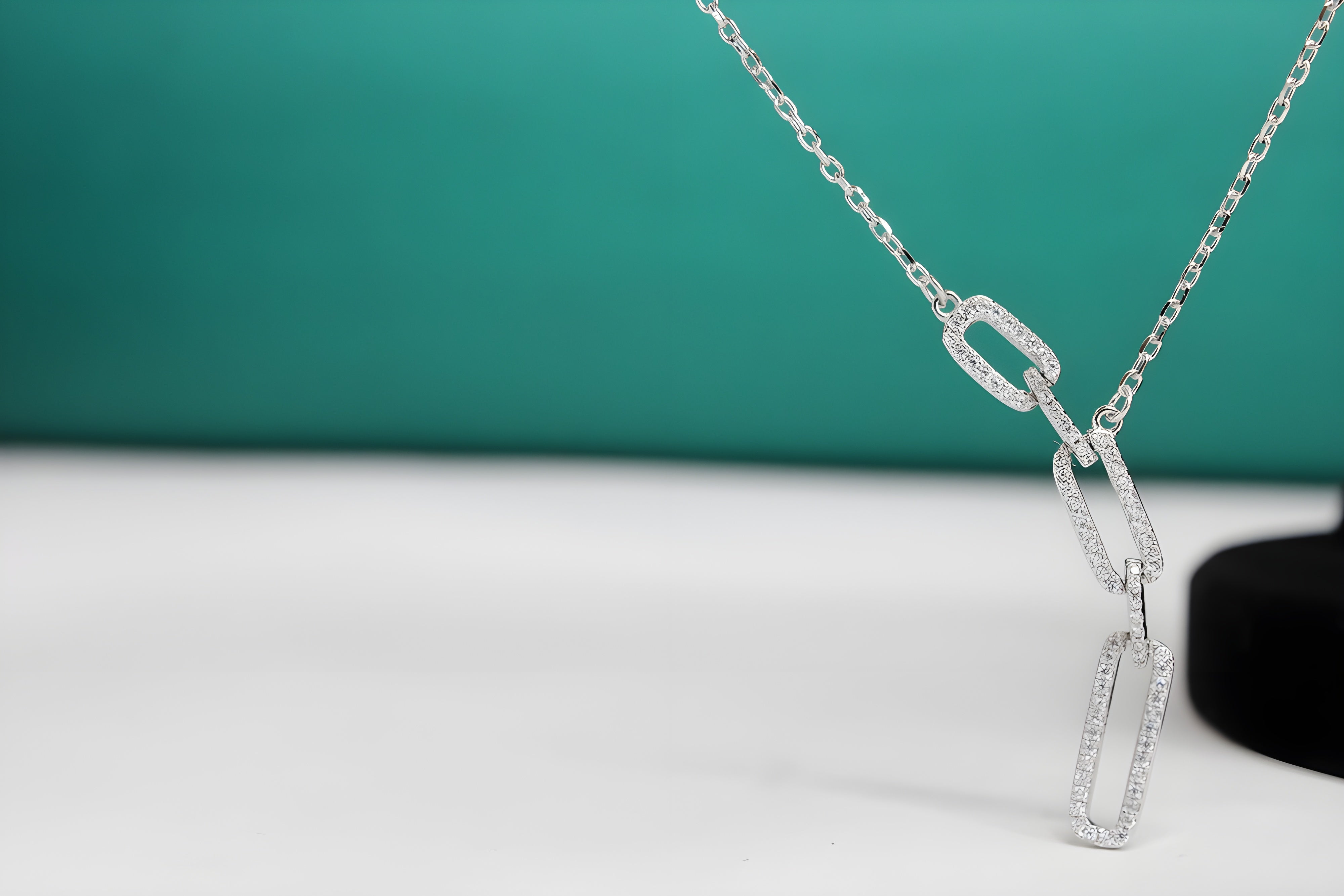 Moonlit Elegance Silver Chain Pendant