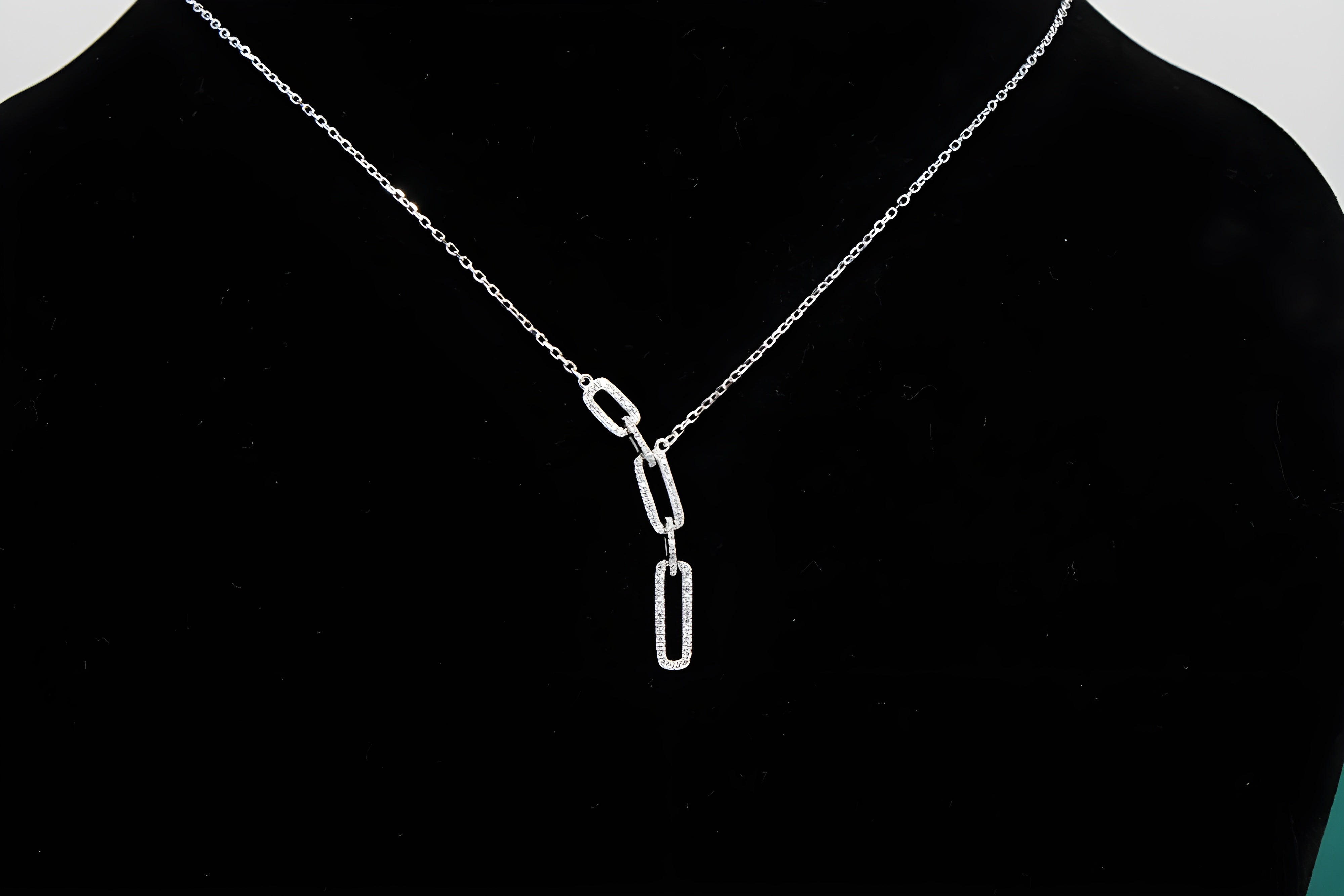 Moonlit Elegance Silver Chain Pendant