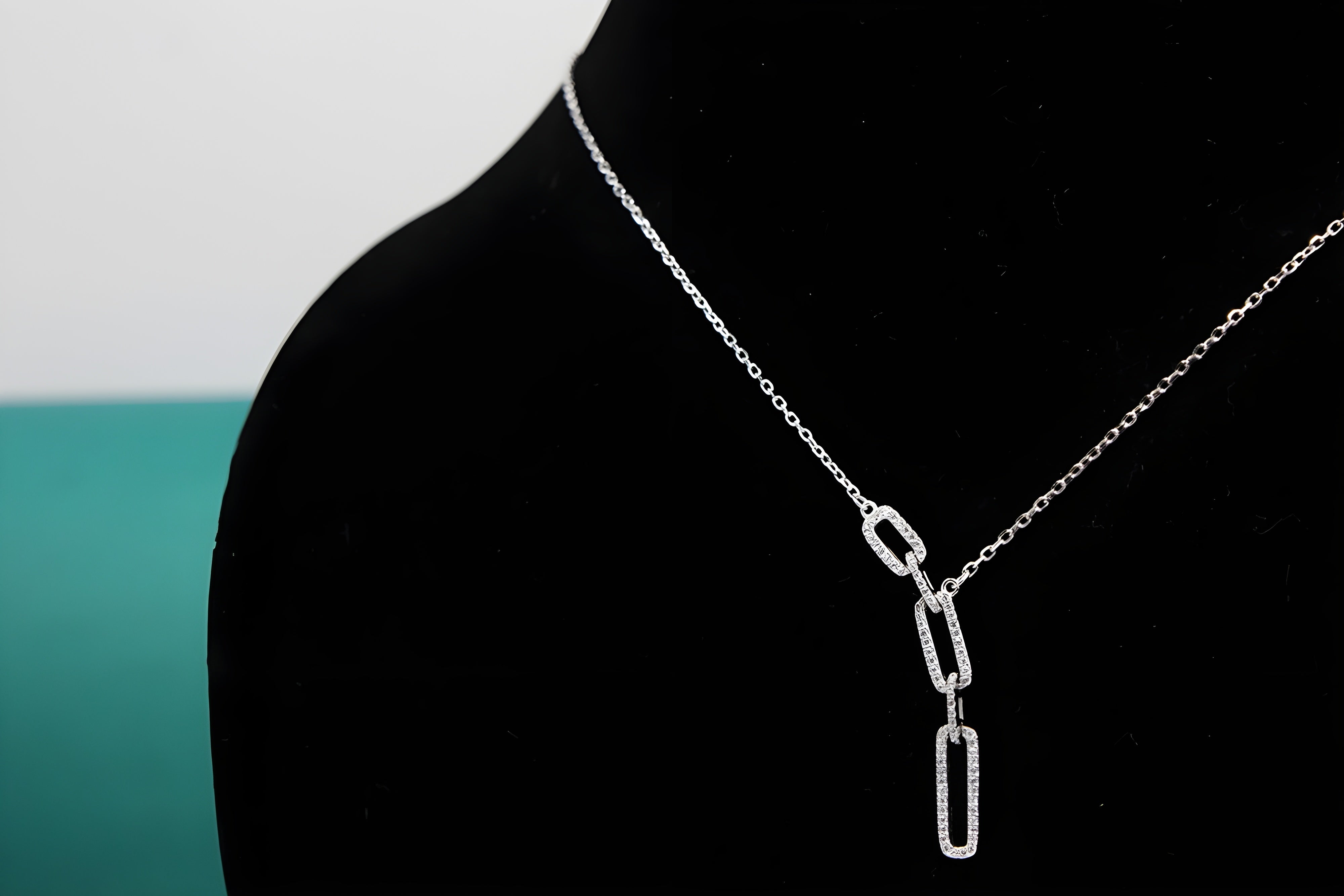 Moonlit Elegance Silver Chain Pendant