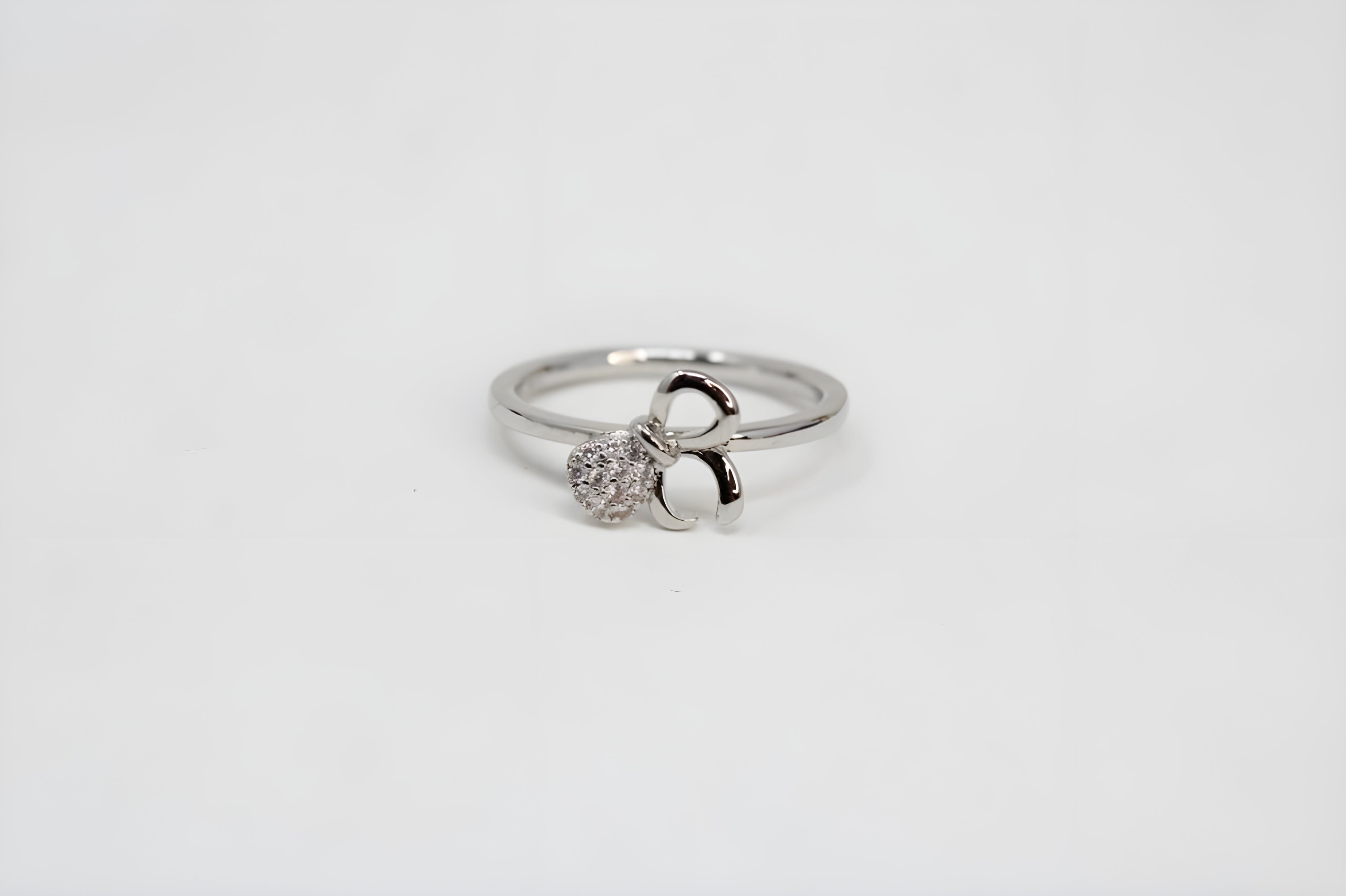 Forever Knot Silver Crystal Ring