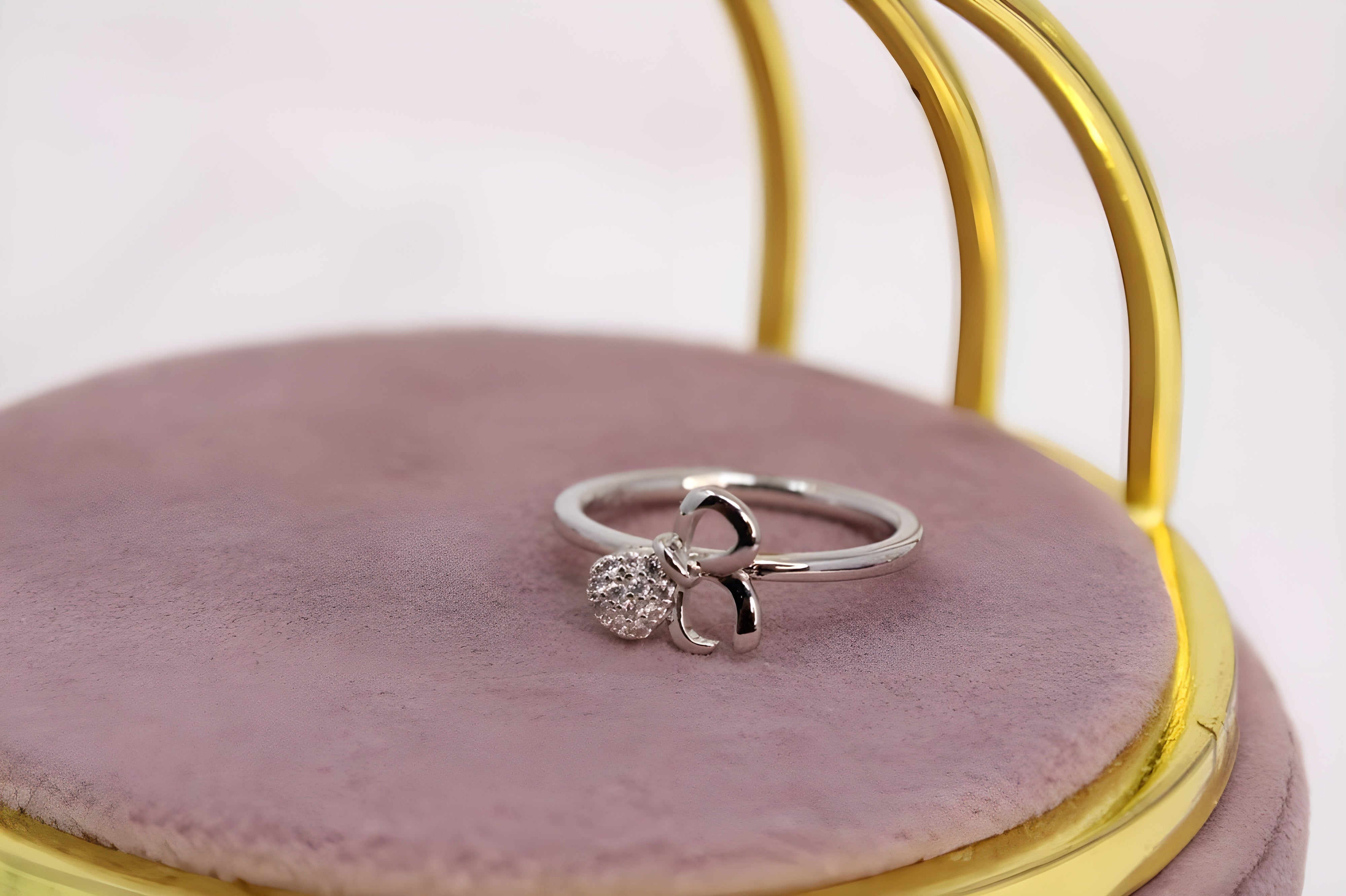 Forever Knot Silver Crystal Ring