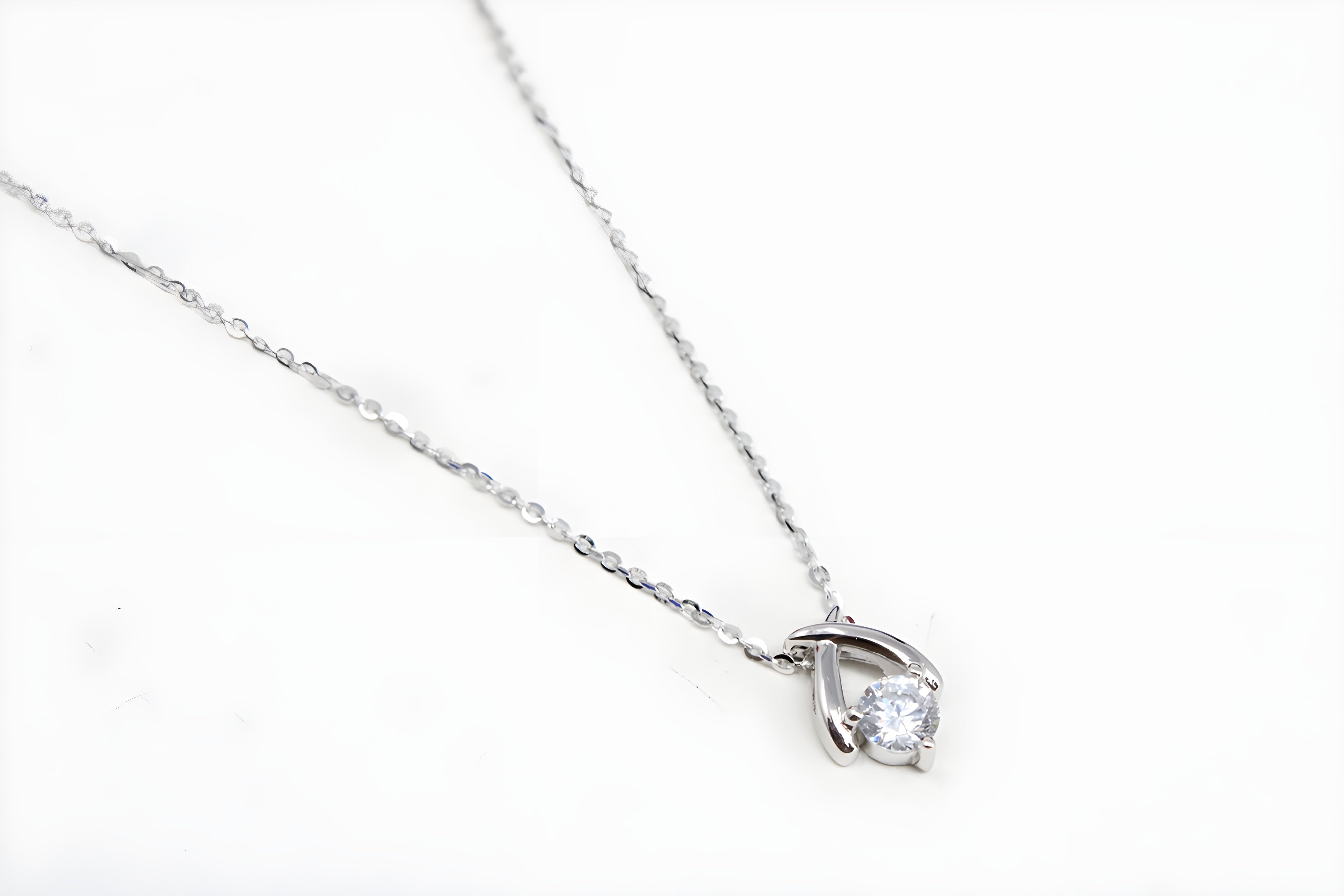 Sterling Silver X-Shaped Pendant with VeeLux Premium Crystal