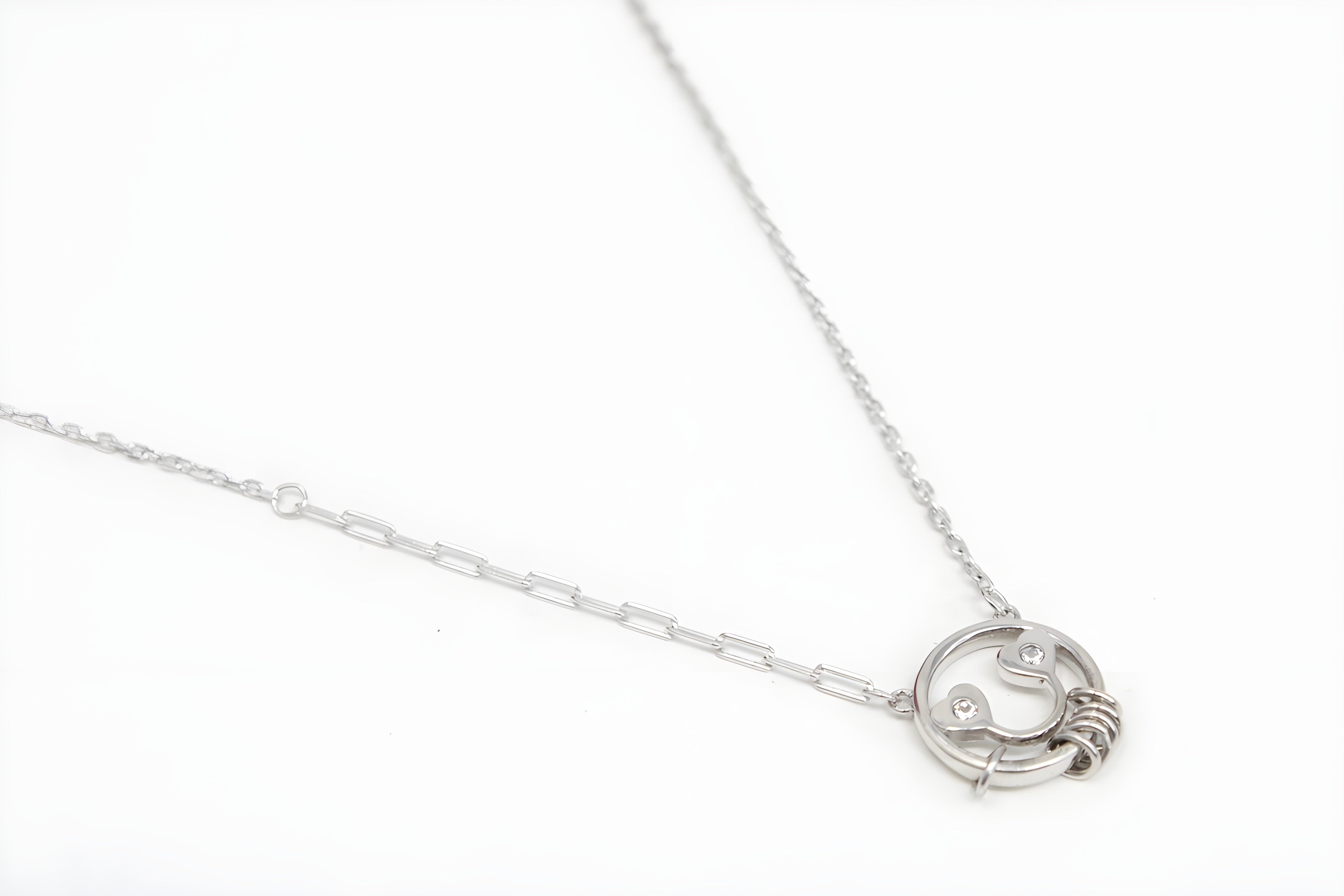 92.5 Sterling Silver Smile Face Pendant with VeeLux Premium Crystal