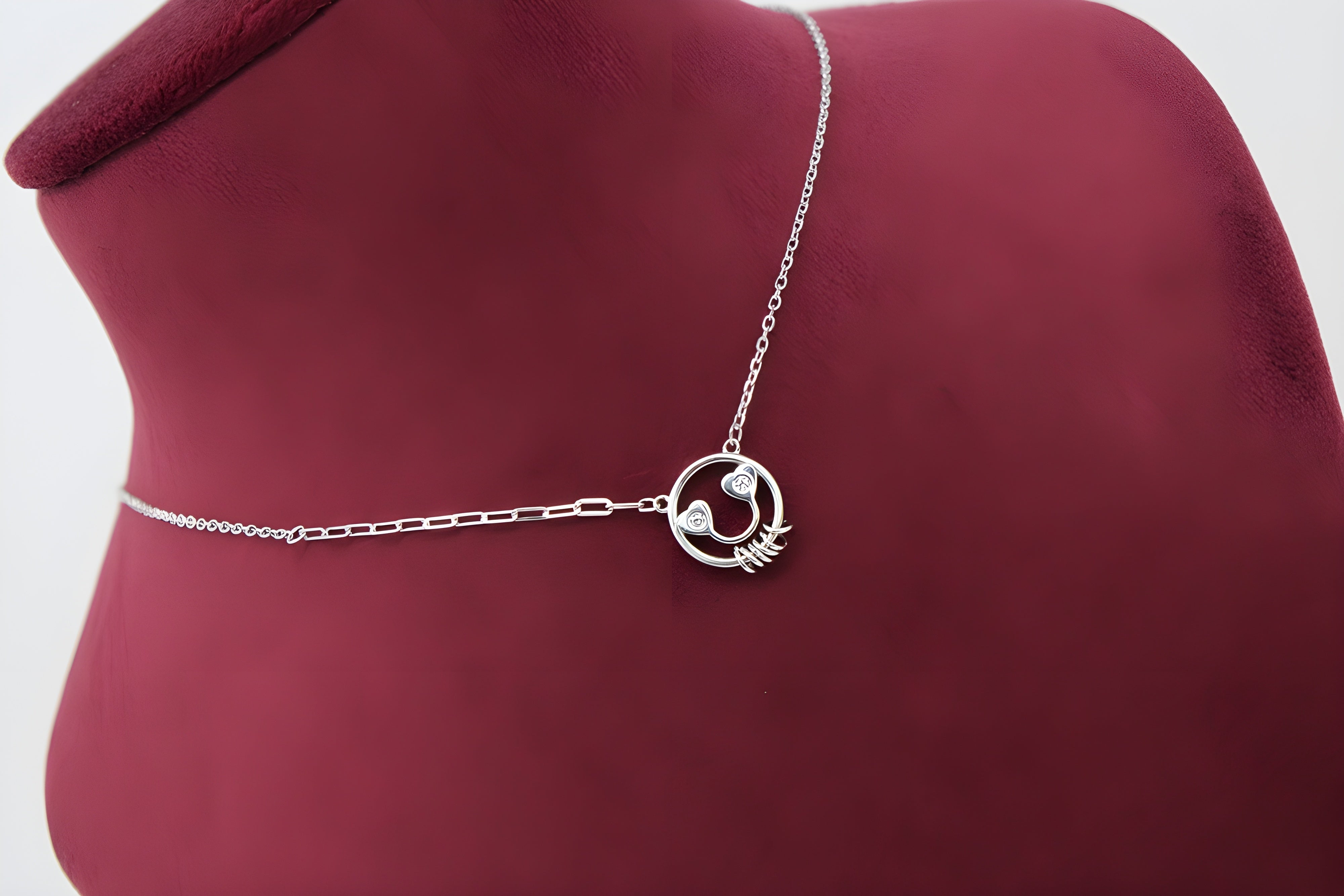 92.5 Sterling Silver Smile Face Pendant with VeeLux Premium Crystal