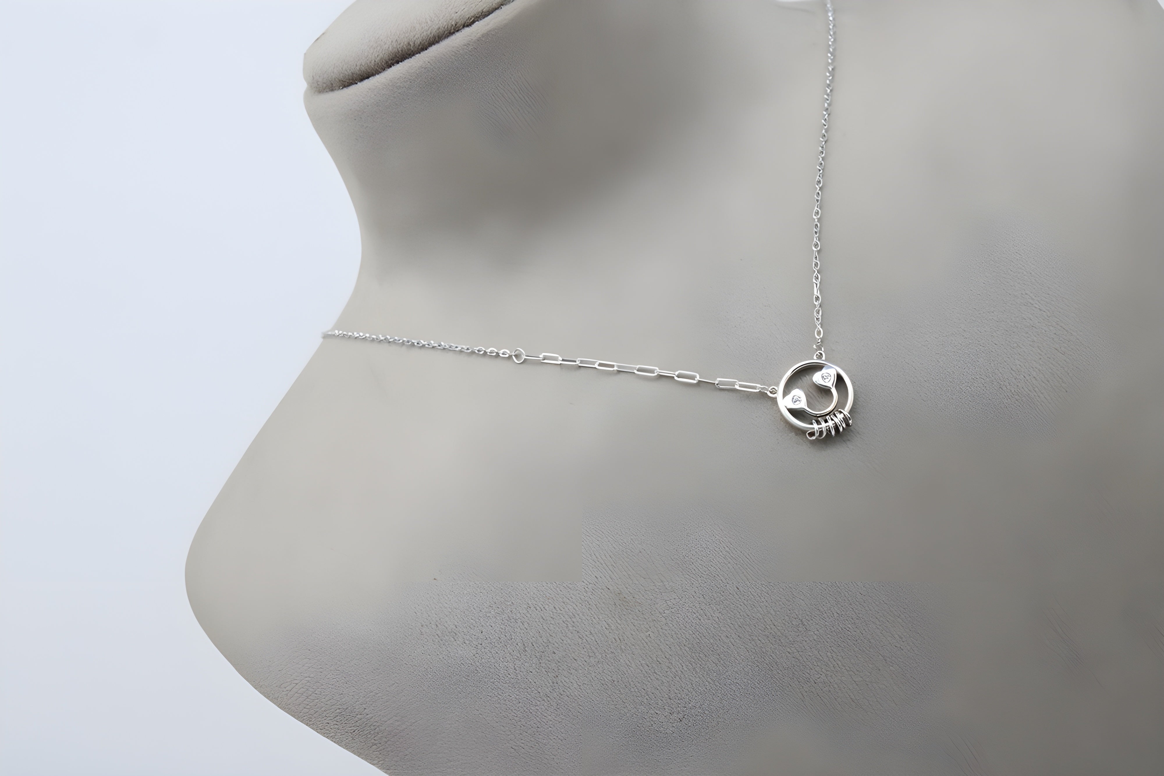 92.5 Sterling Silver Smile Face Pendant with VeeLux Premium Crystal
