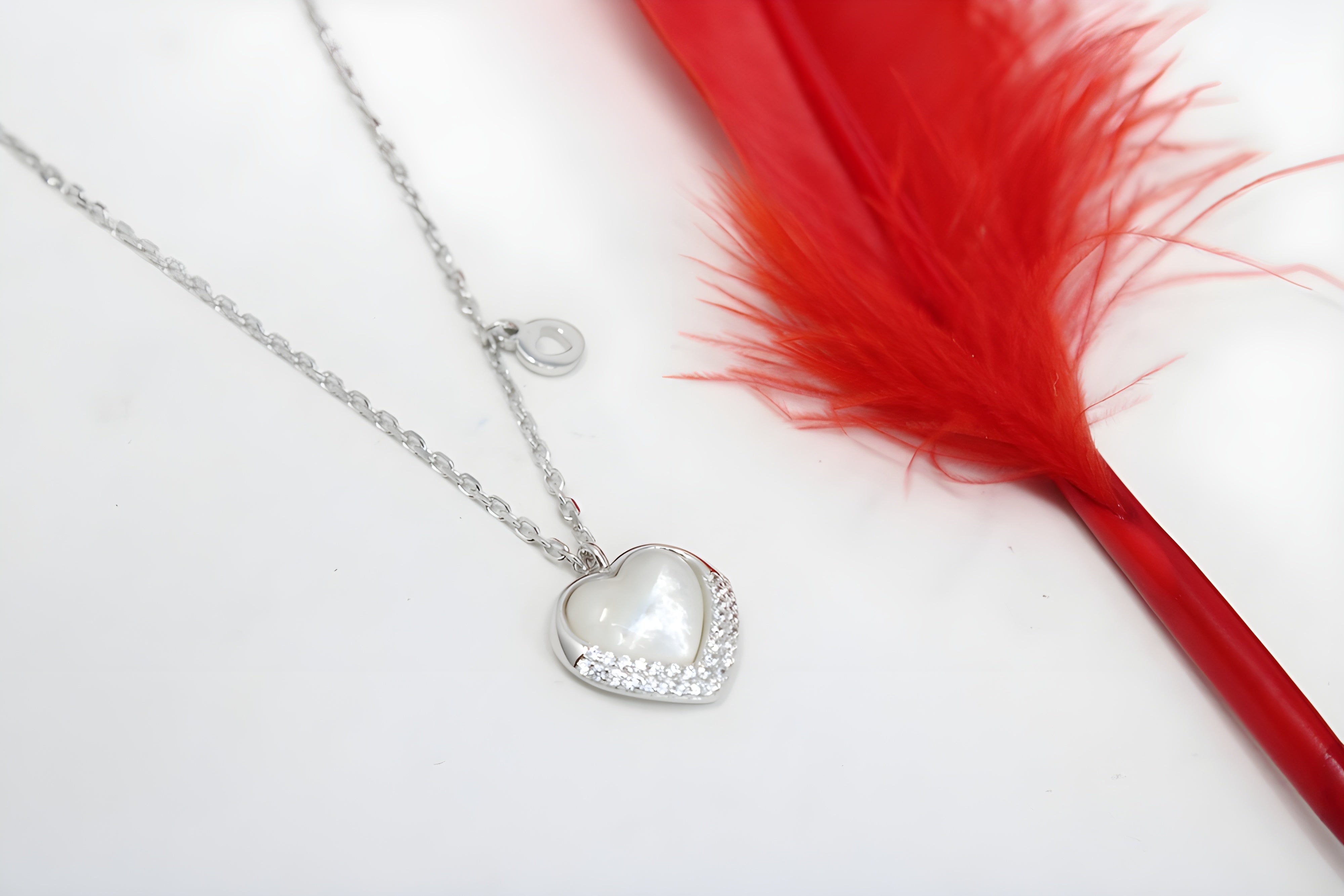 Heart Pendant with VeeLux Premium Crystal in 92.5 Sterling Silver