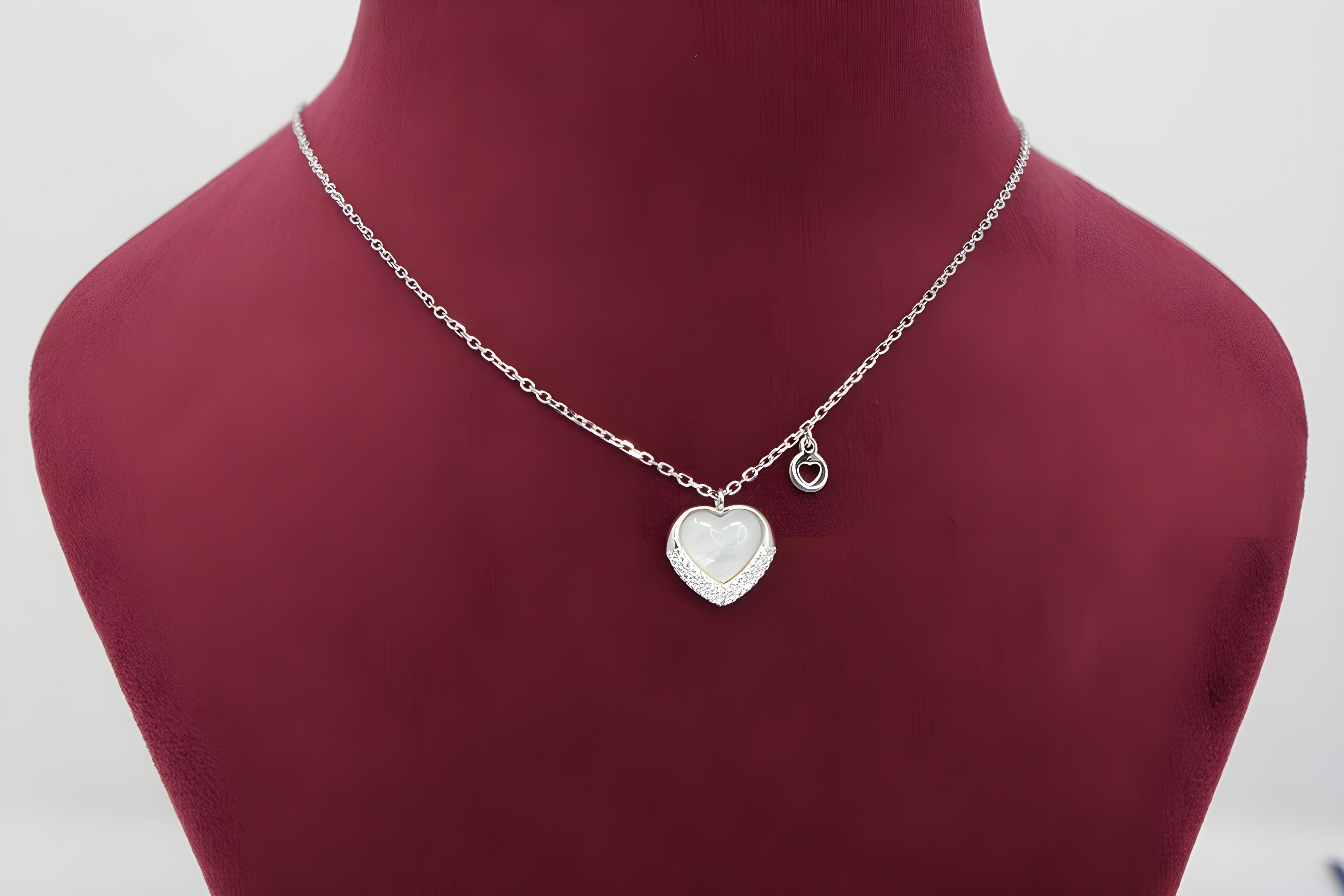 Heart Pendant with VeeLux Premium Crystal in 92.5 Sterling Silver