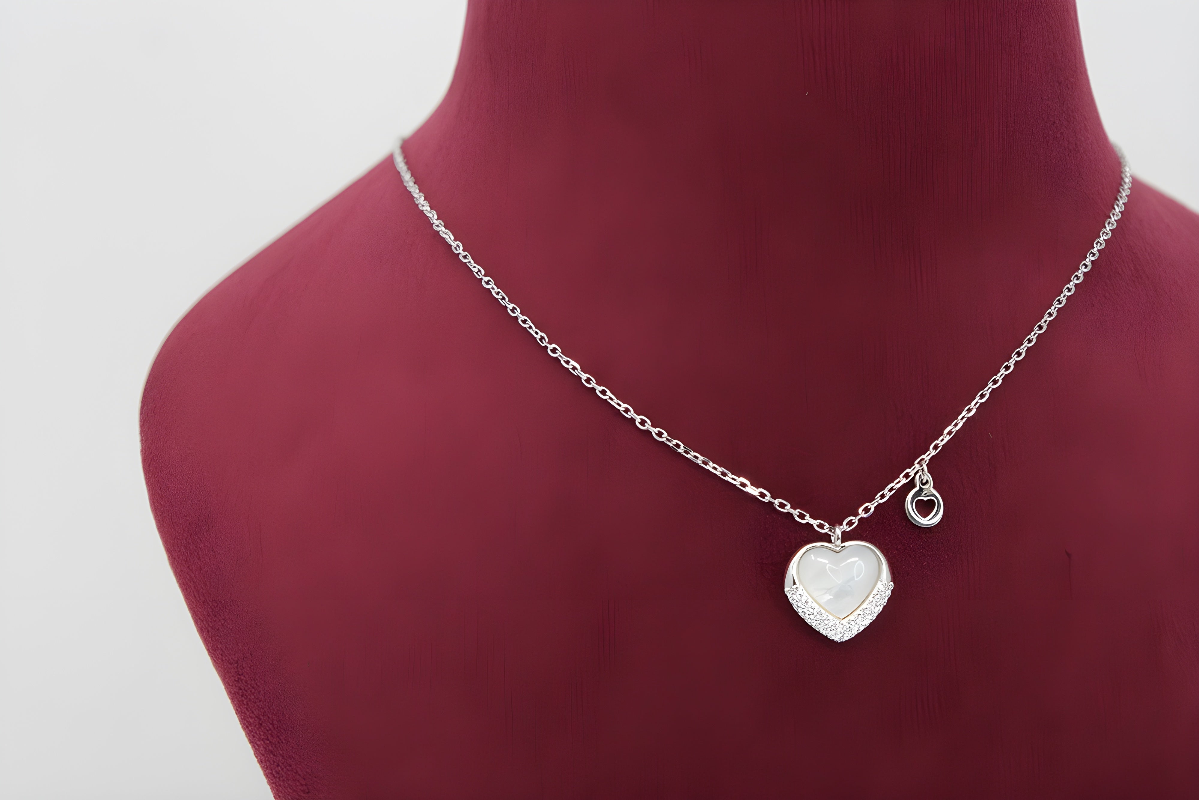 Heart Pendant with VeeLux Premium Crystal in 92.5 Sterling Silver