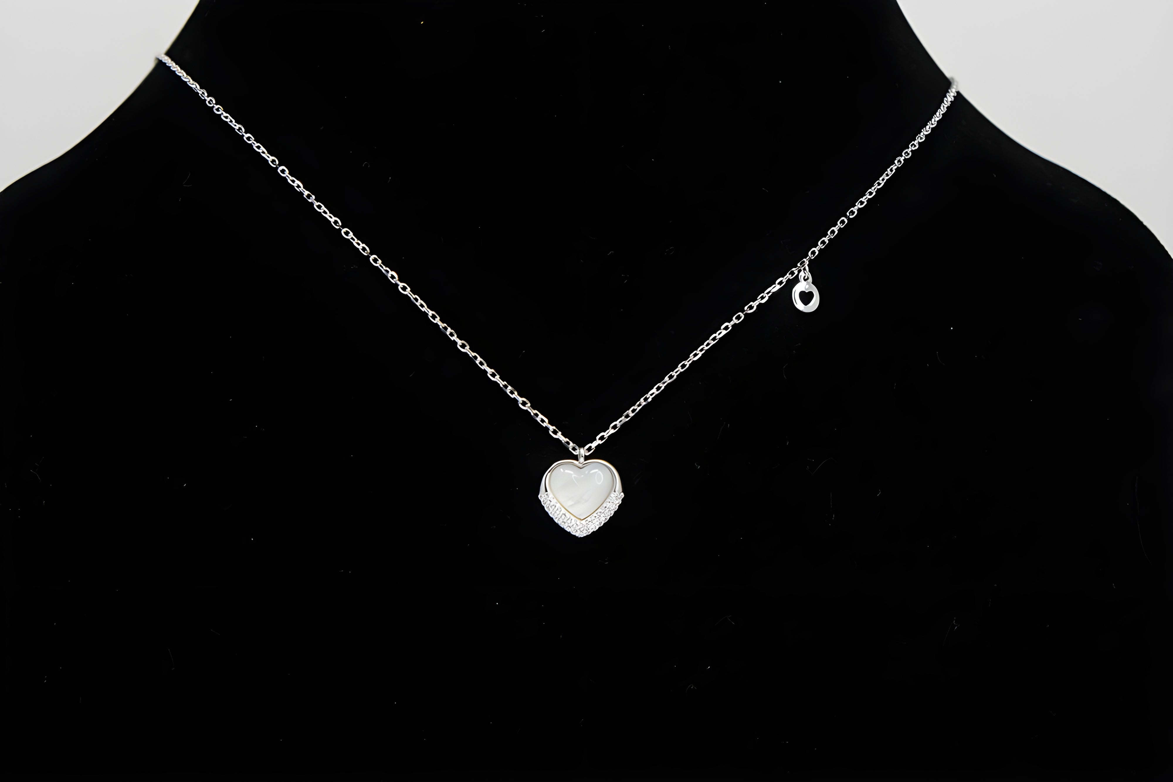 Heart Pendant with VeeLux Premium Crystal in 92.5 Sterling Silver