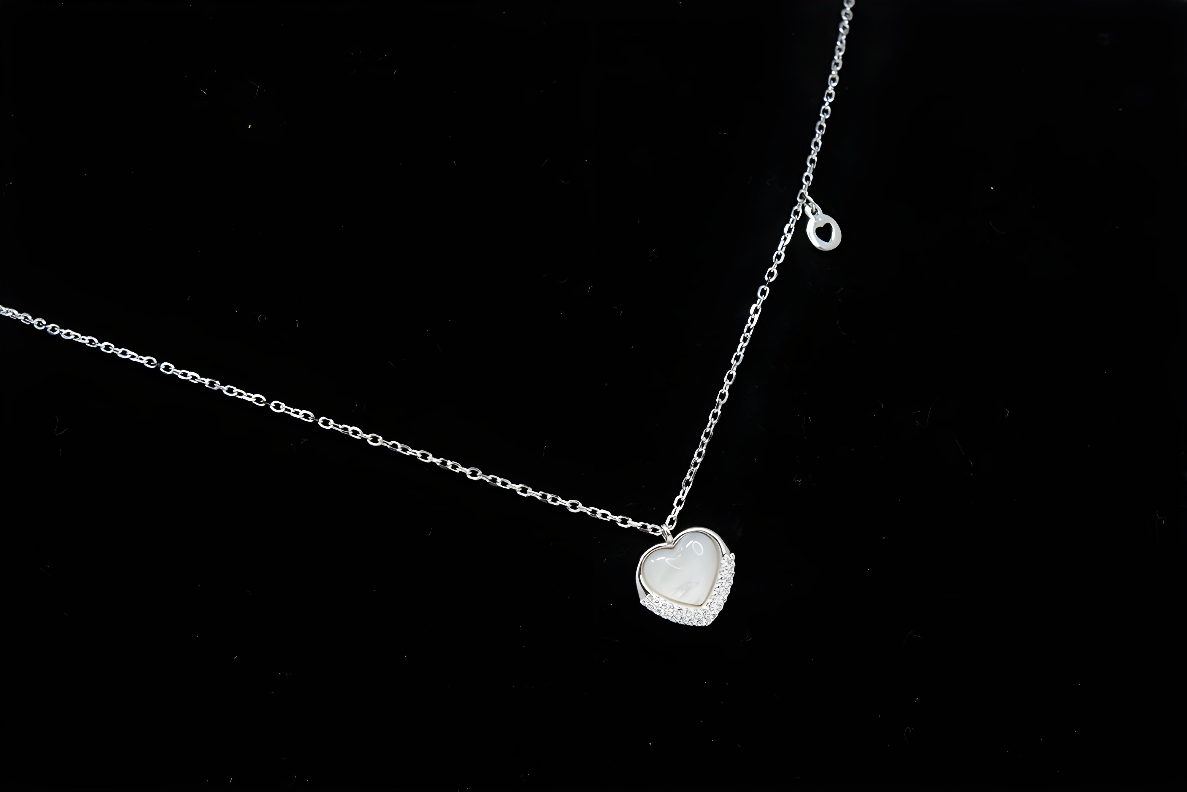 Heart Pendant with VeeLux Premium Crystal in 92.5 Sterling Silver