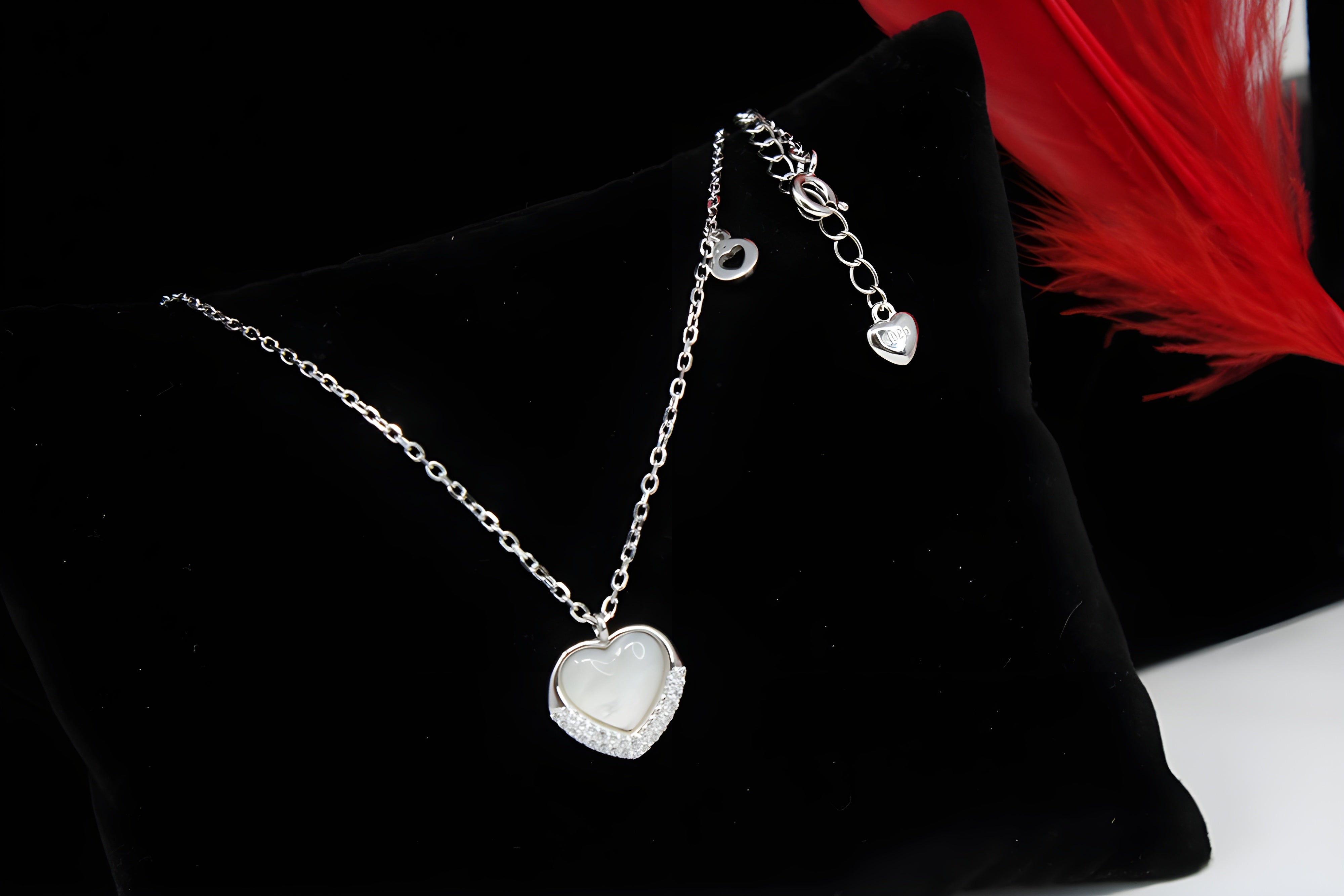 Heart Pendant with VeeLux Premium Crystal in 92.5 Sterling Silver