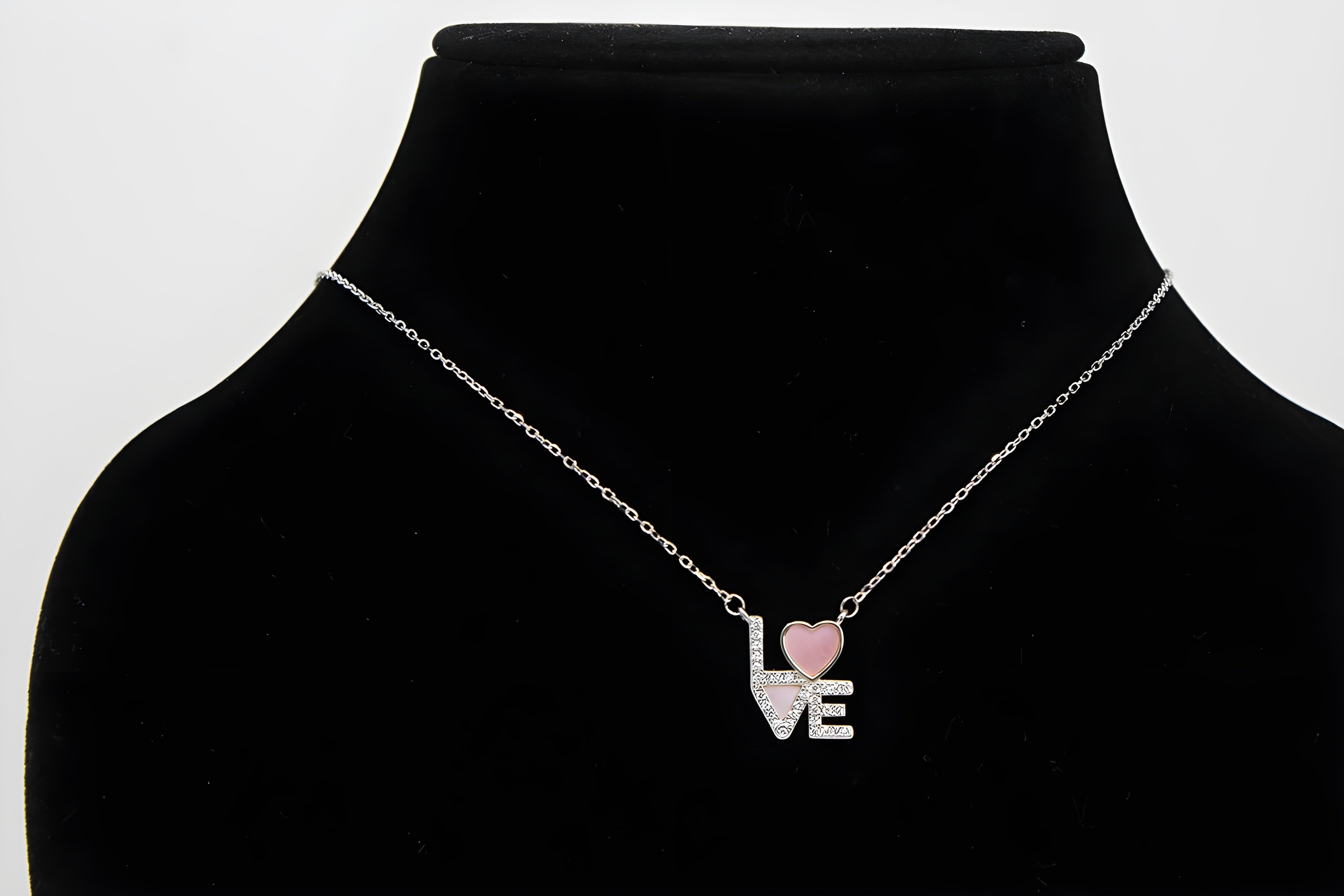 Sterling Silver VeeLux Premium Crystal LOVE Pendant