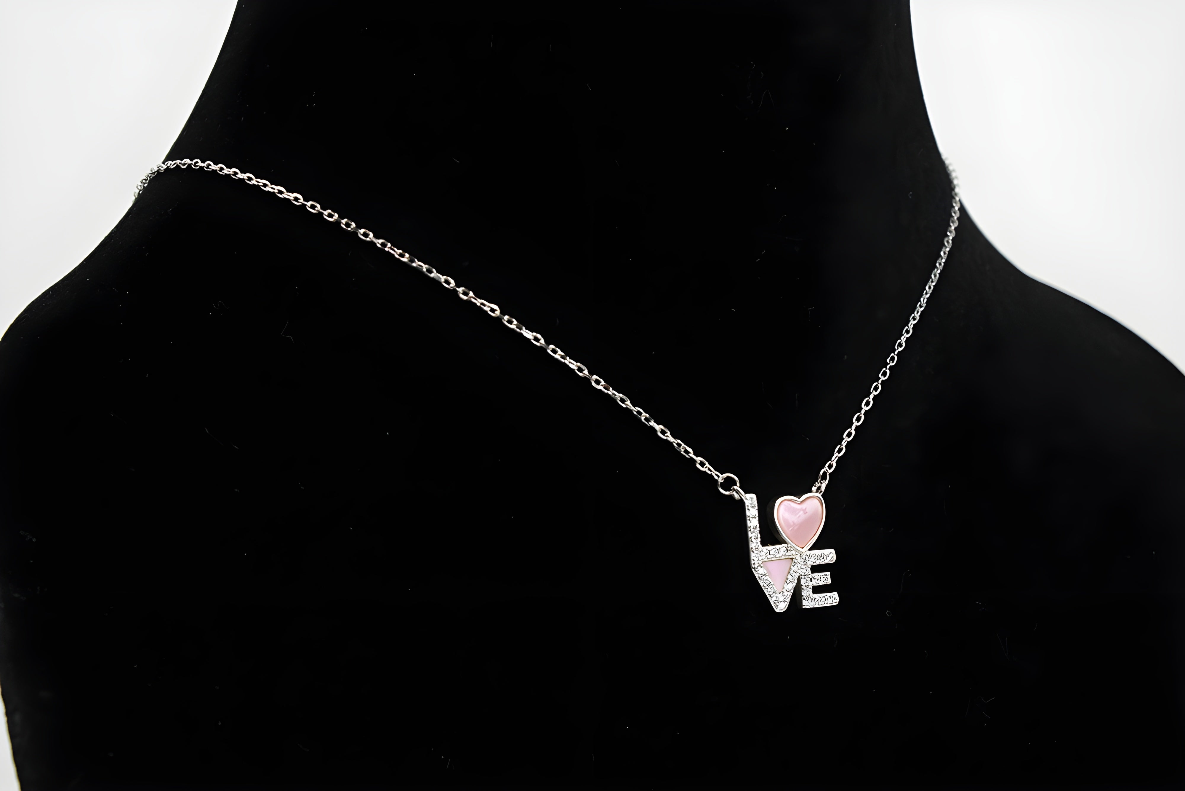 Sterling Silver VeeLux Premium Crystal LOVE Pendant