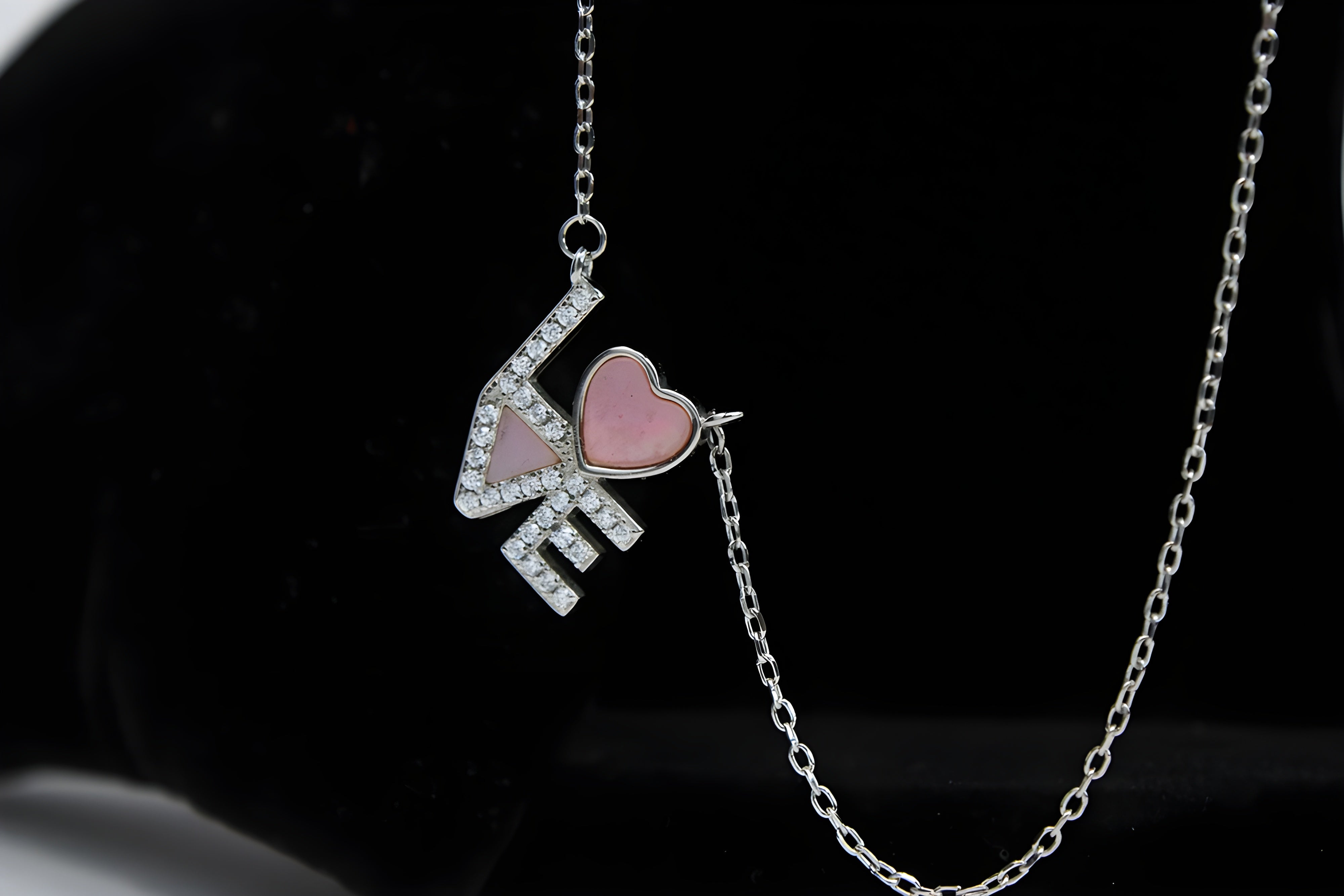 Sterling Silver VeeLux Premium Crystal LOVE Pendant