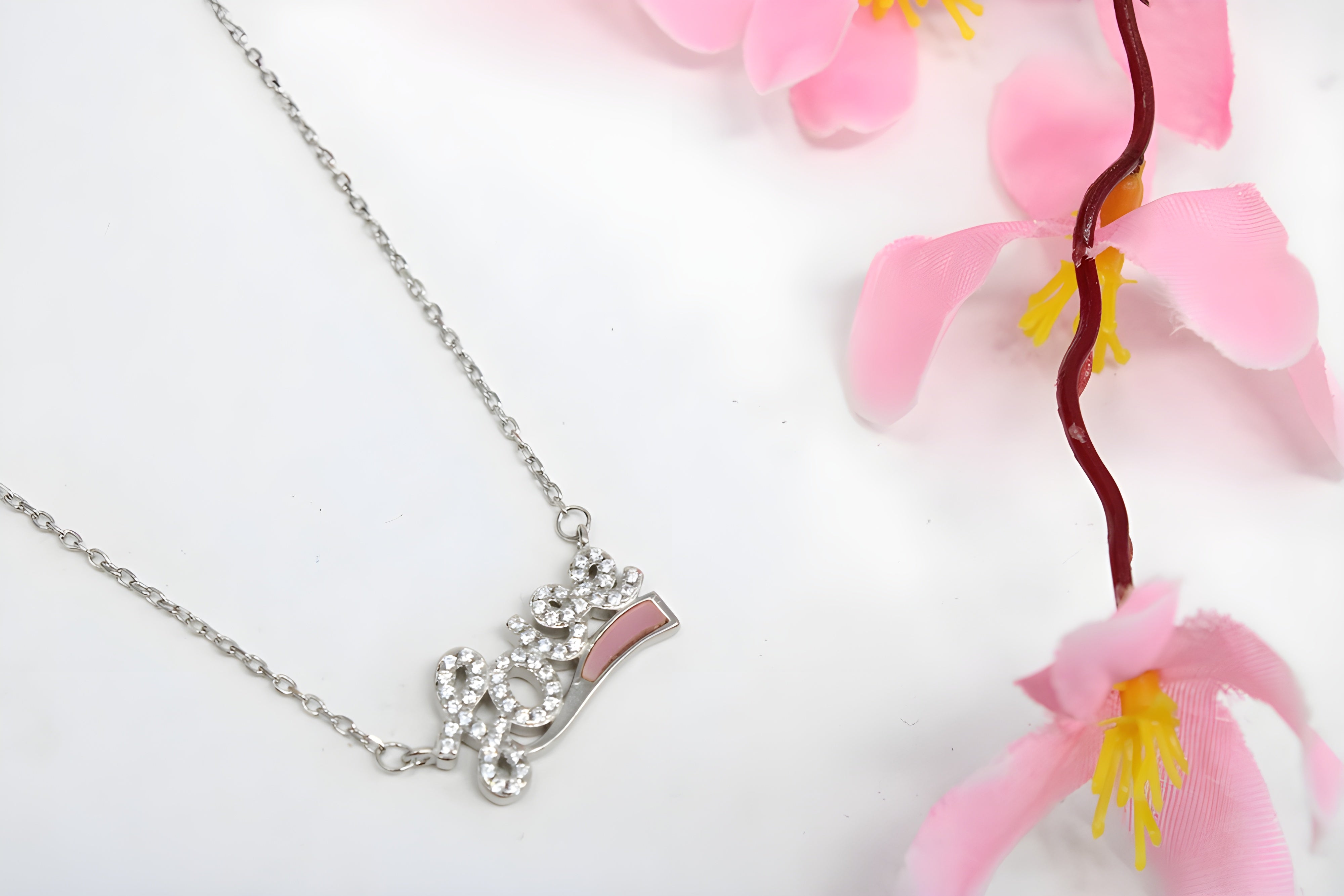 Sterling Silver VeeLux Premium Crystal LOVE Pendant