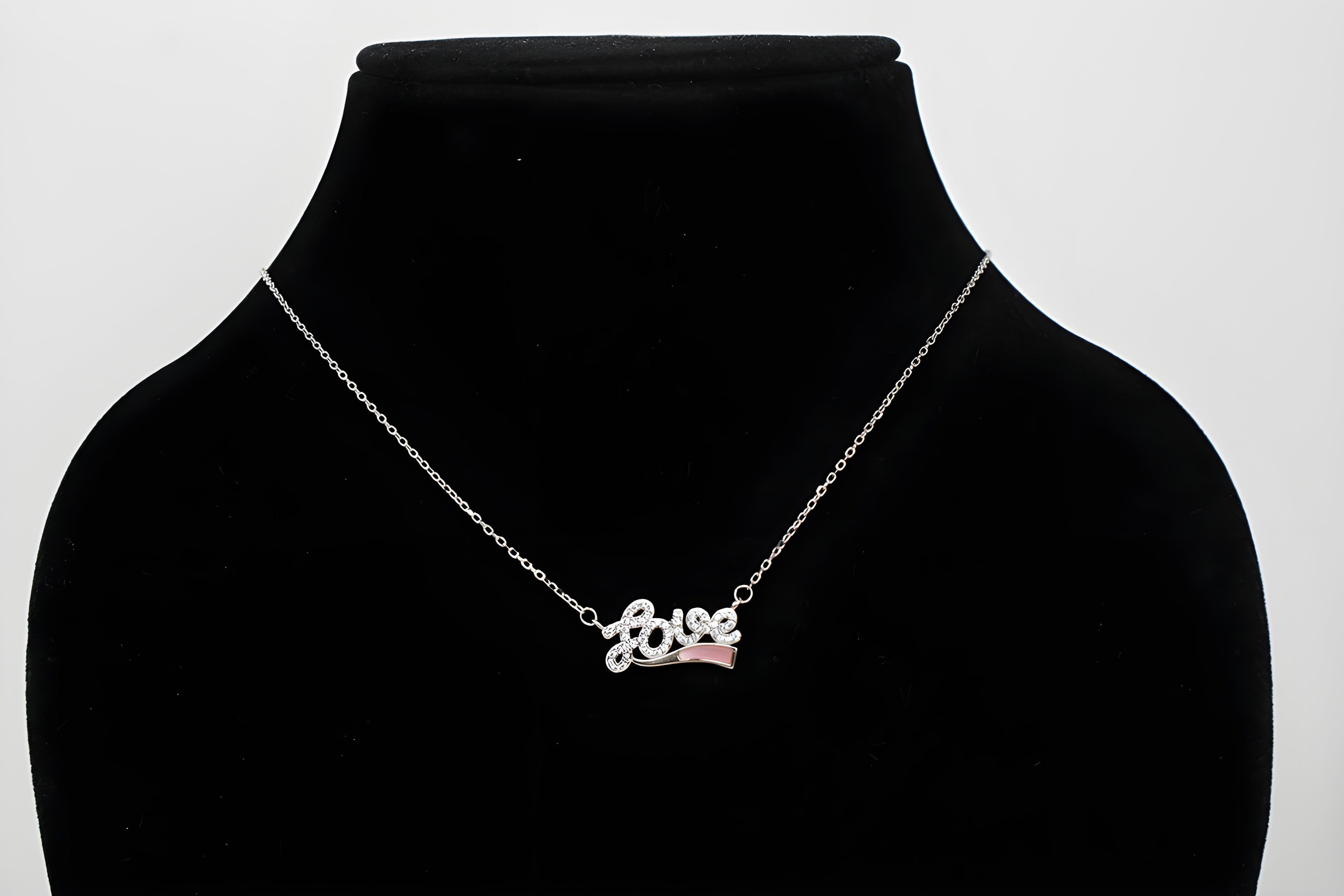 Sterling Silver VeeLux Premium Crystal LOVE Pendant