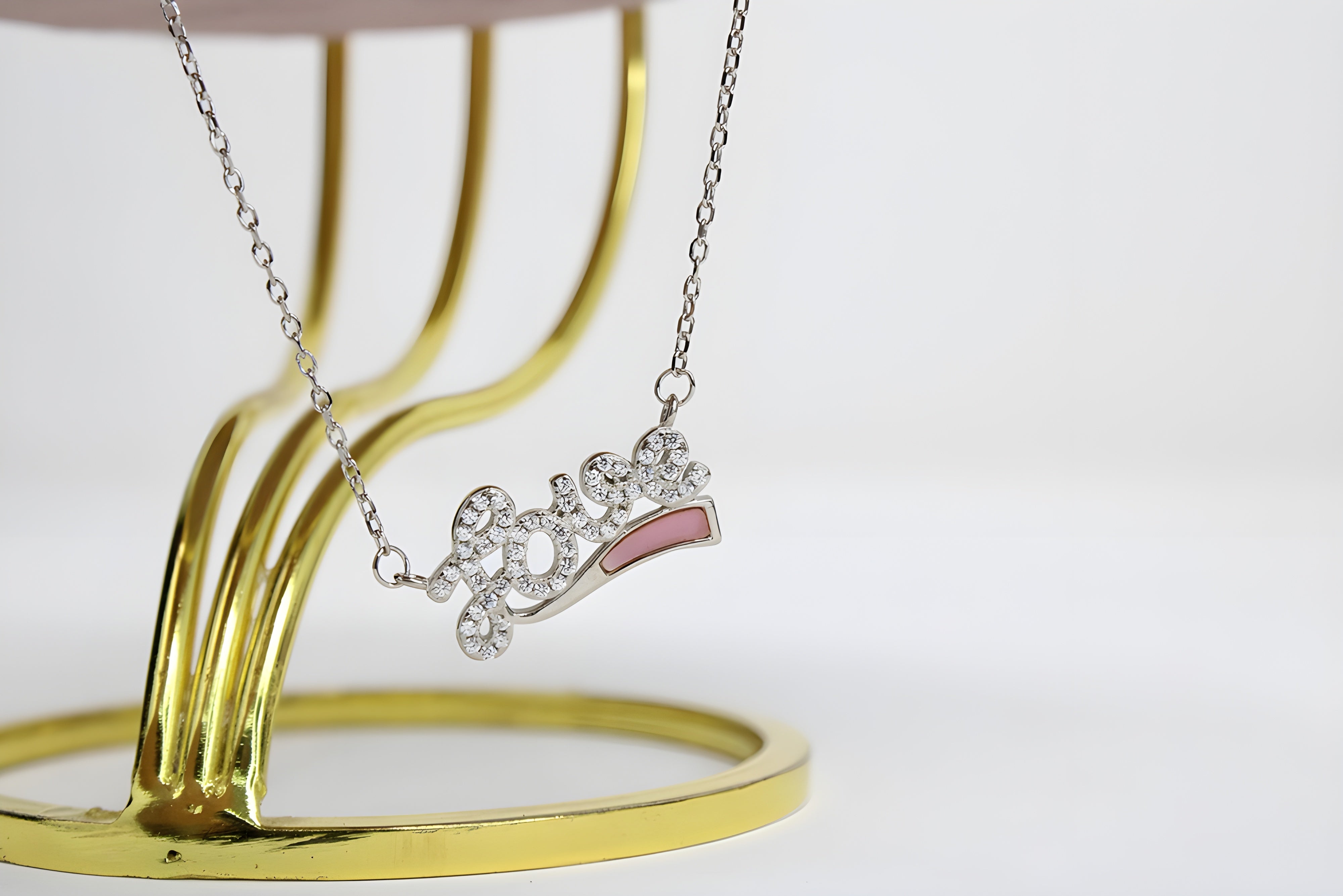 Sterling Silver VeeLux Premium Crystal LOVE Pendant