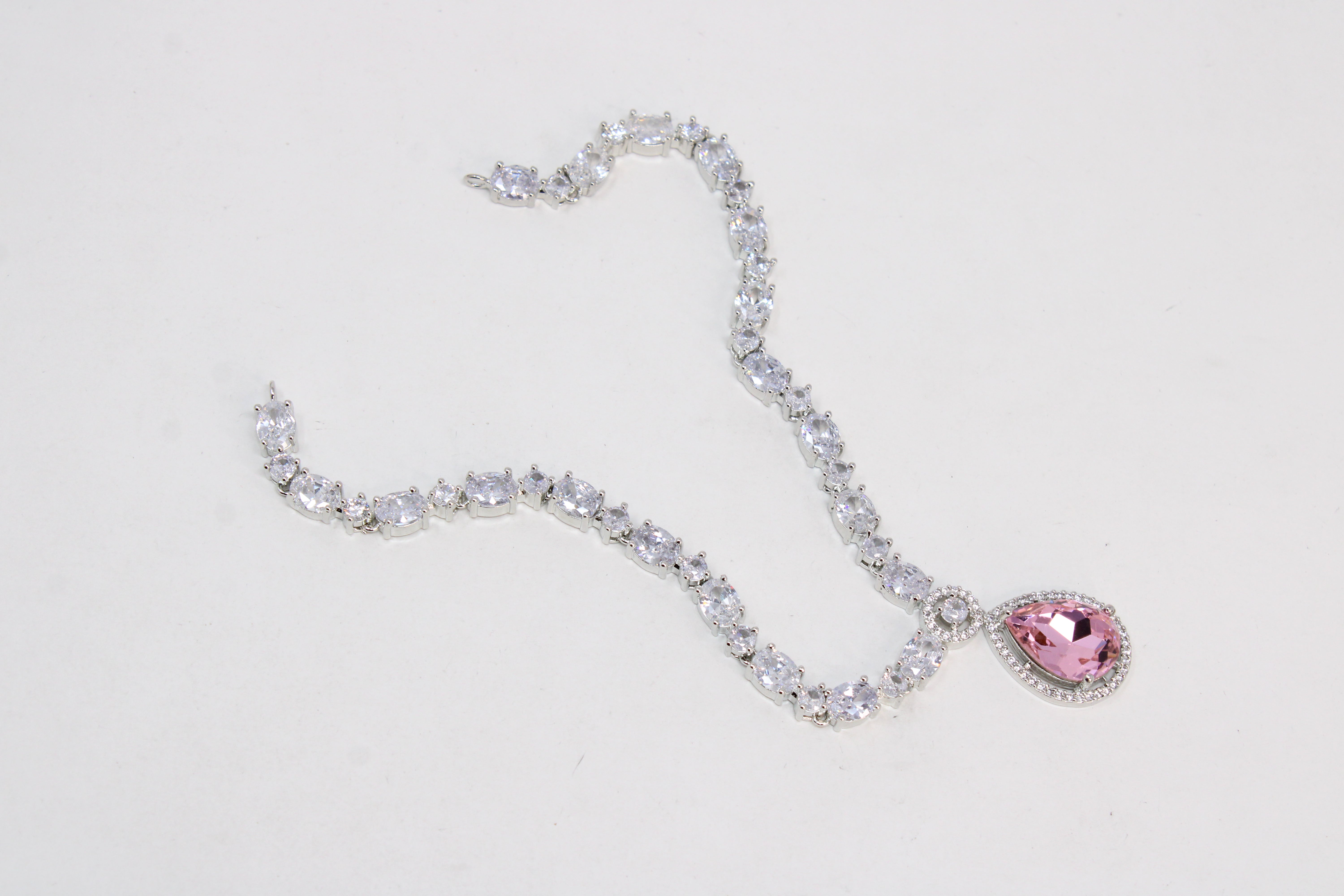 Sparkling Drop Crystal Necklace Set
