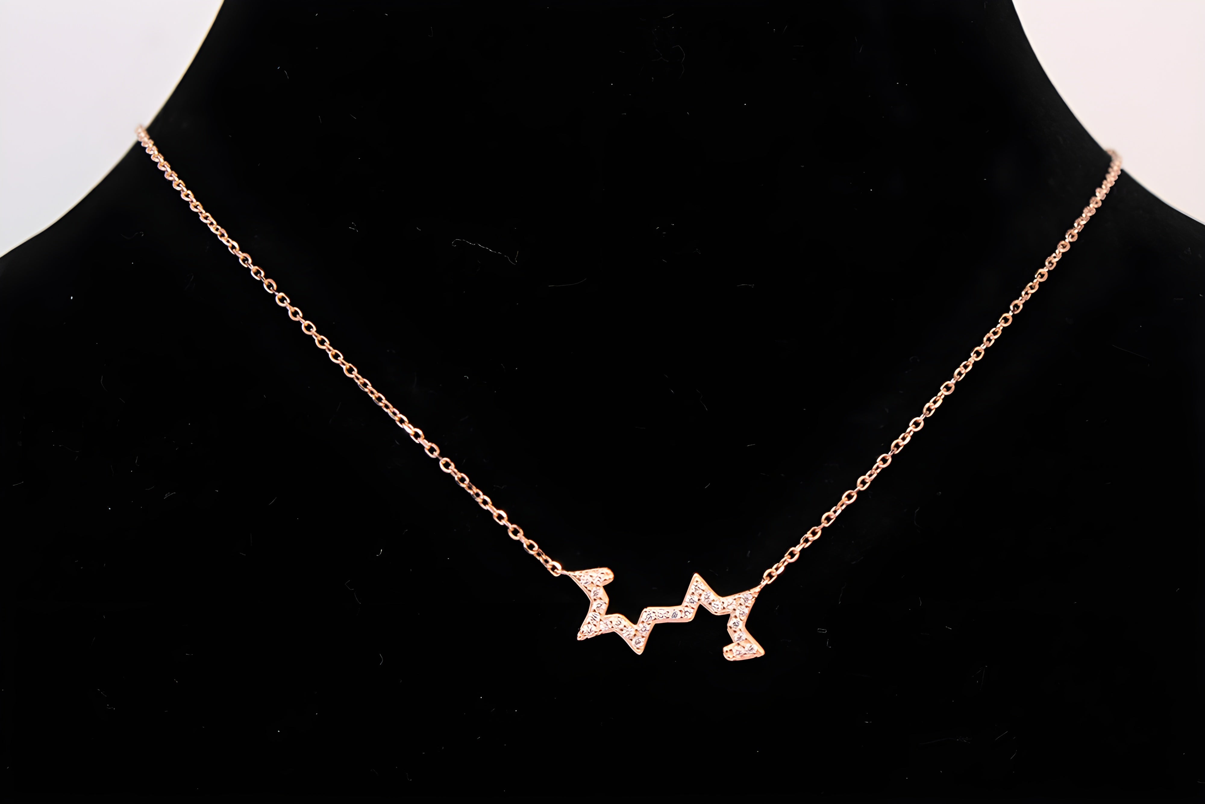 Golden Rhythm 92.5 Sterling Silver Heartbeat Pendant